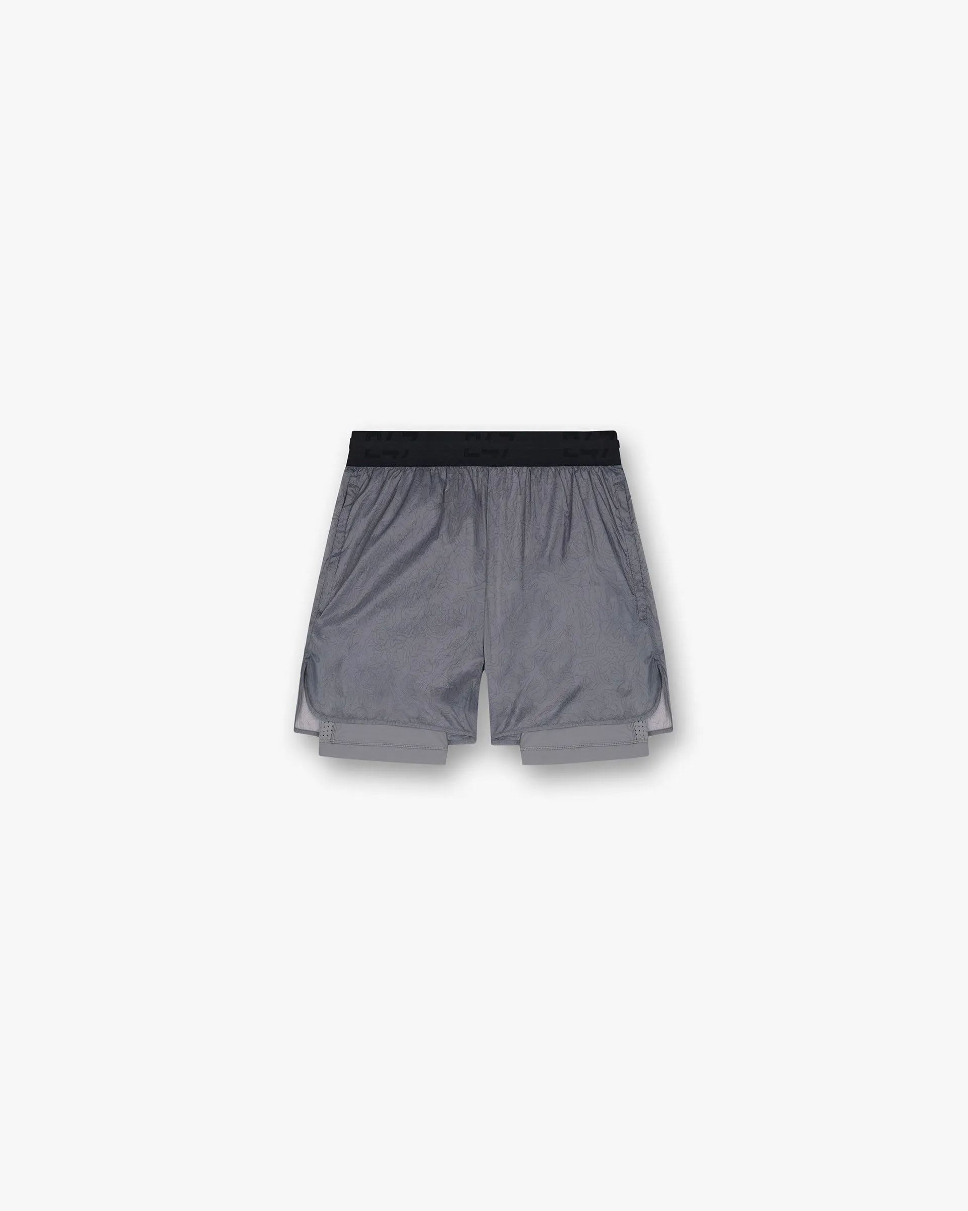247 Contour 2-In-1 Run Shorts - Titanium Camouflage Style