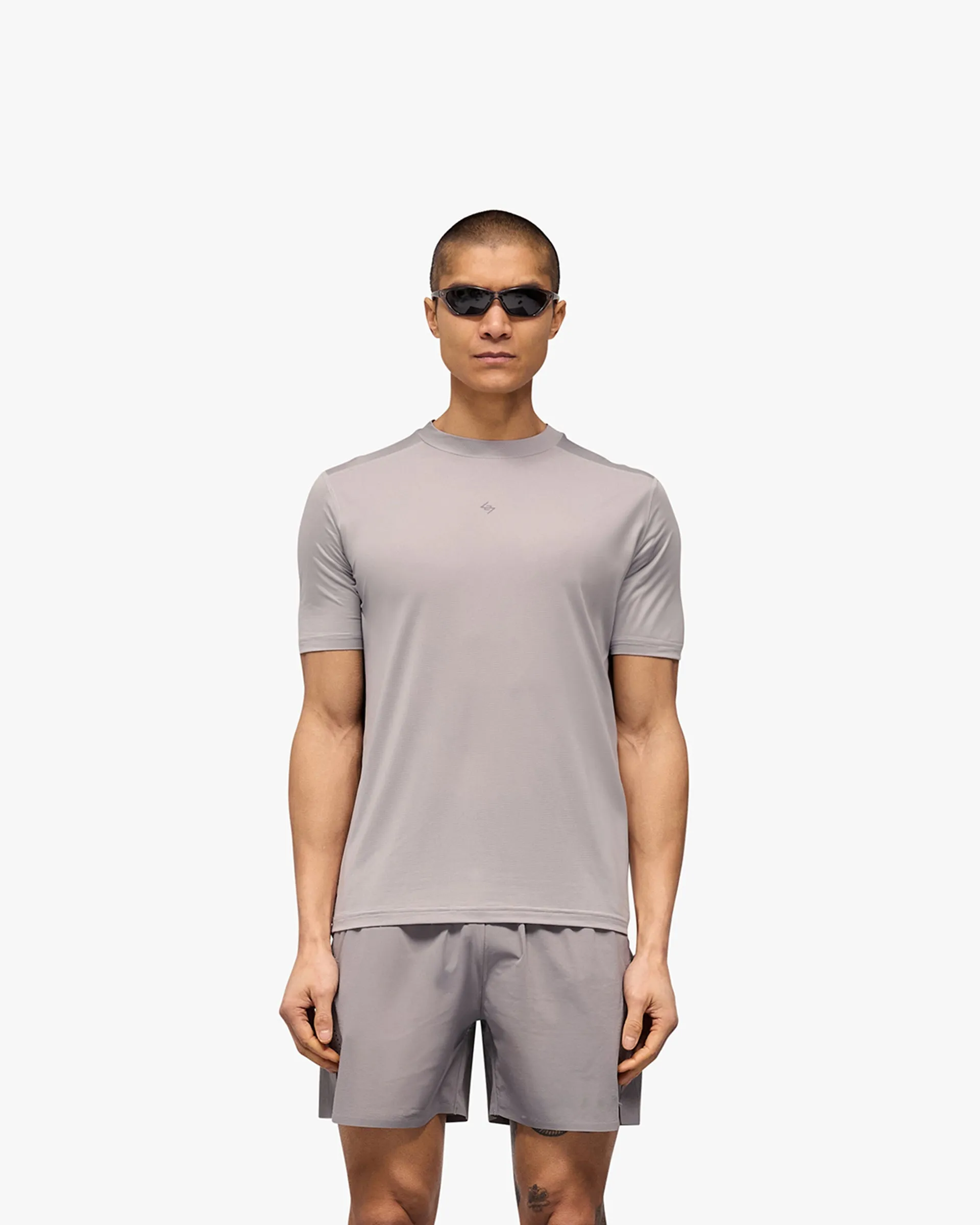 Embroidered Details 247 Contour Run T-Shirt - Titanium