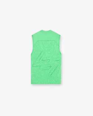 247 Contour Run Tank - Speed Green Regular fit normality
