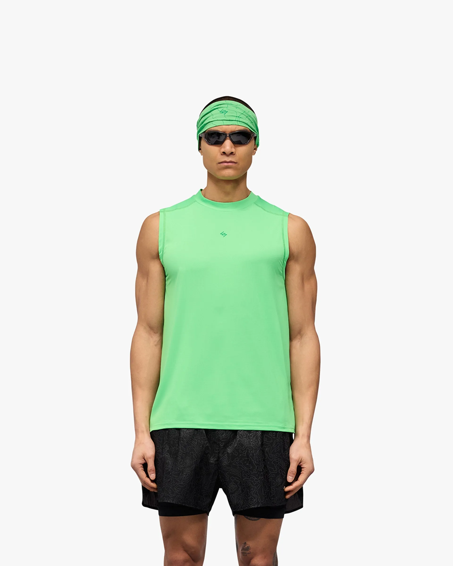 Running Gear 247 Contour Run Tank - Speed Green