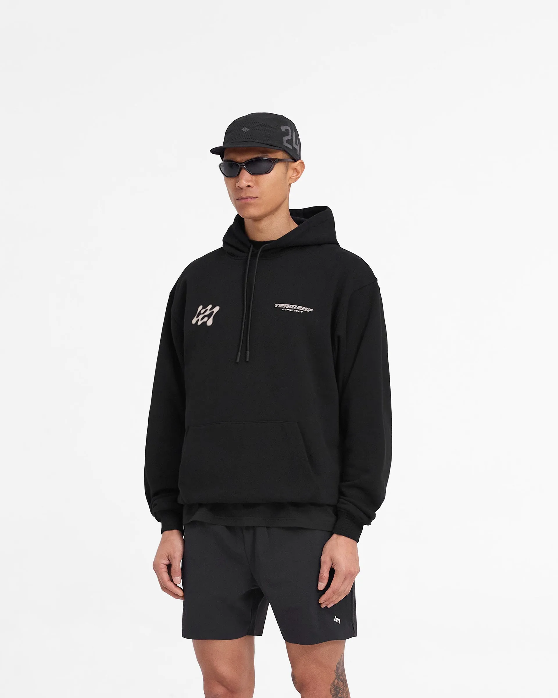 247 Future Terrains Oversized Hoodie - Black product luxury indulgence
