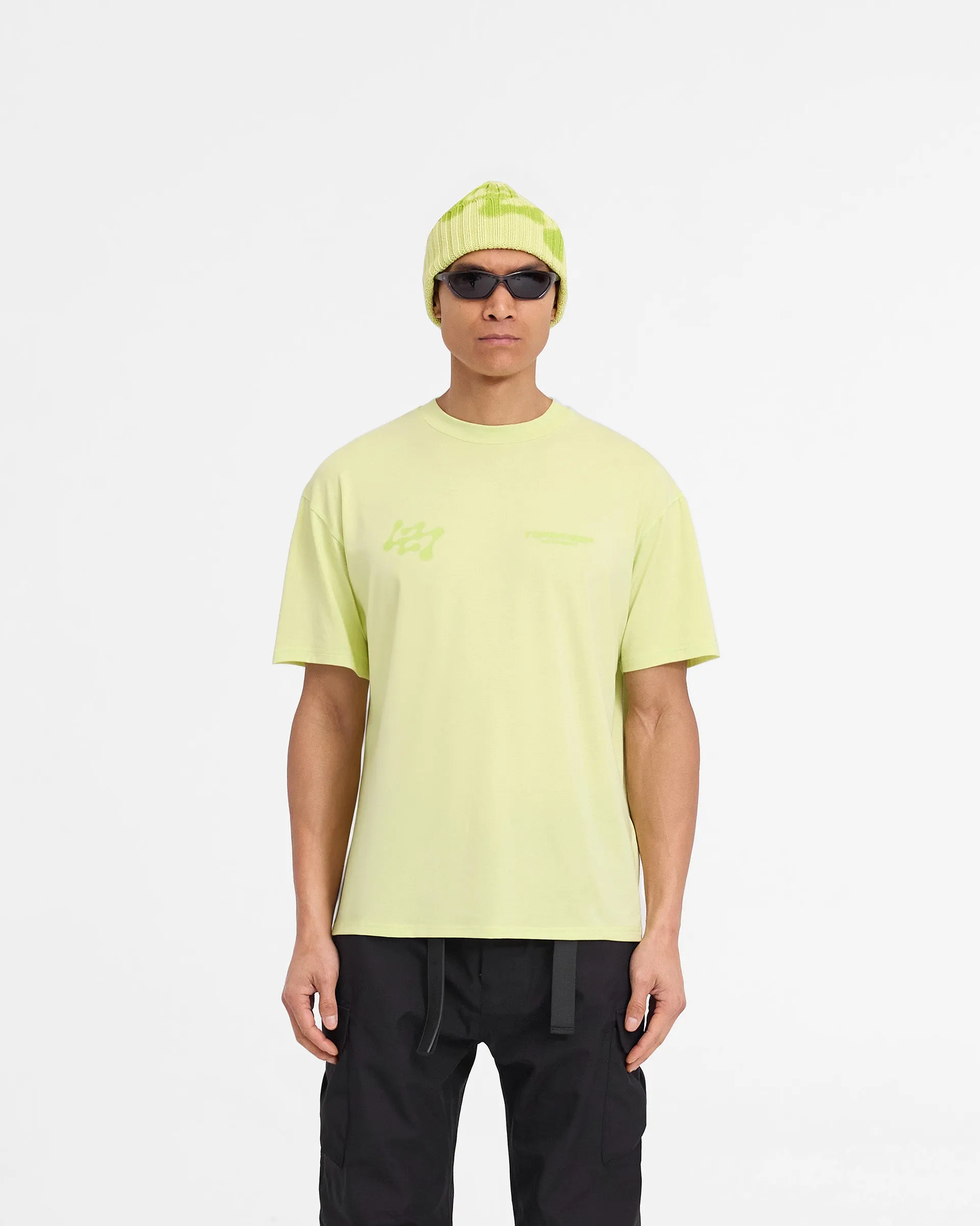 247 Future Terrains Oversized T-Shirt - Shadow Lime LowImpactDye