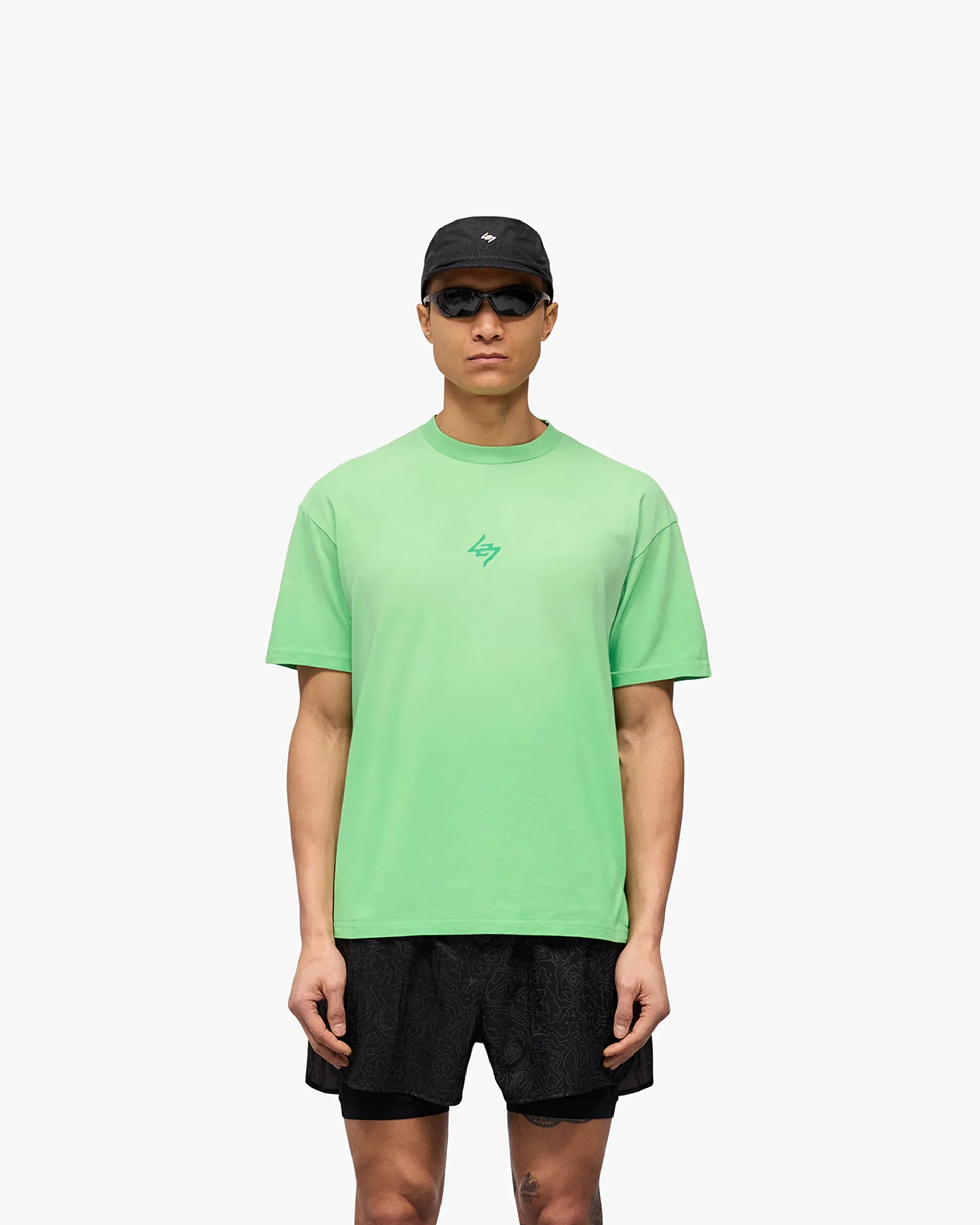 Sporty Fit Summer Fashion 247 Motion Oversized T-Shirt - Speed Green