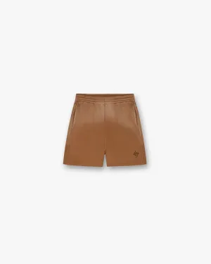 247 Motion Shorts - Rust DoubleLayeredKnees rooftop party look
