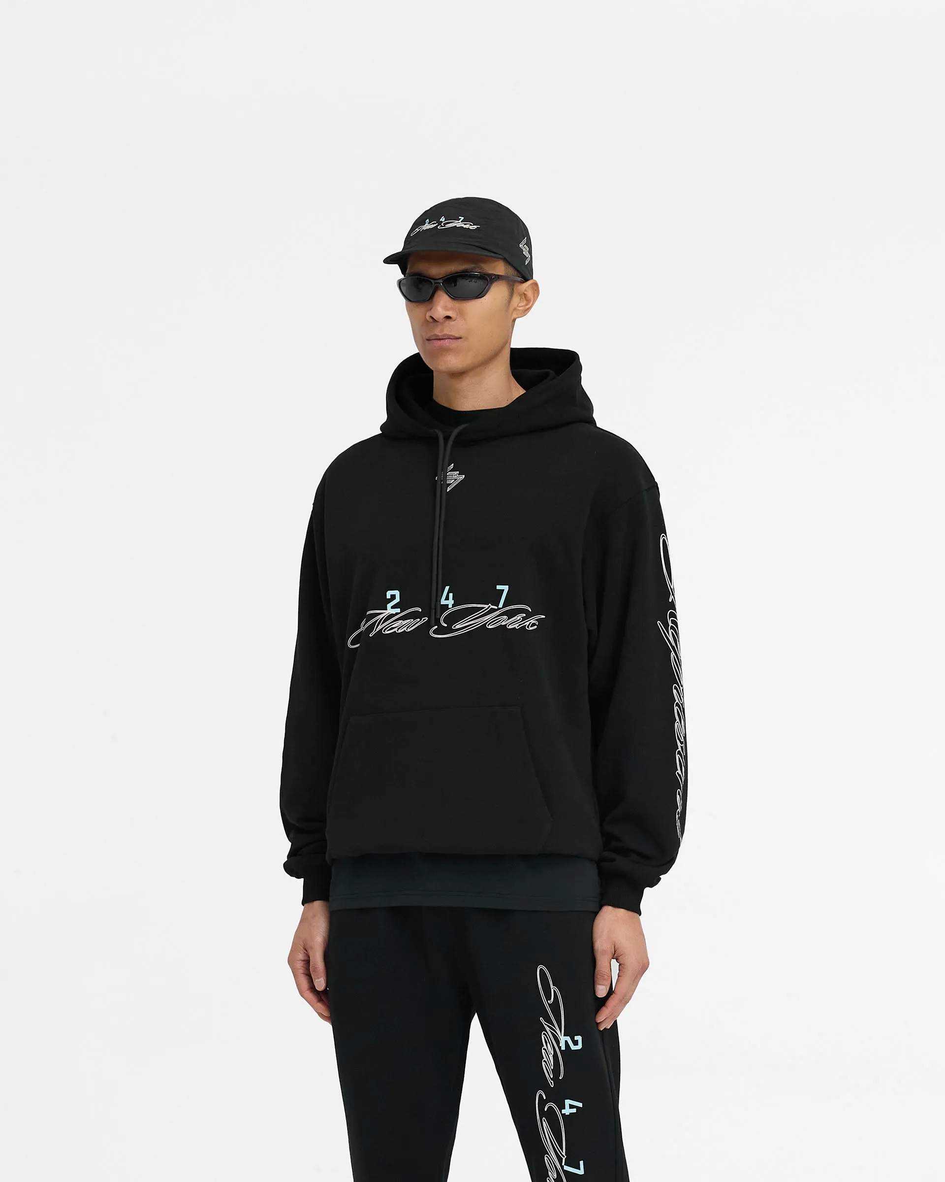 247 New York Hoodie - Black Relaxed Layer