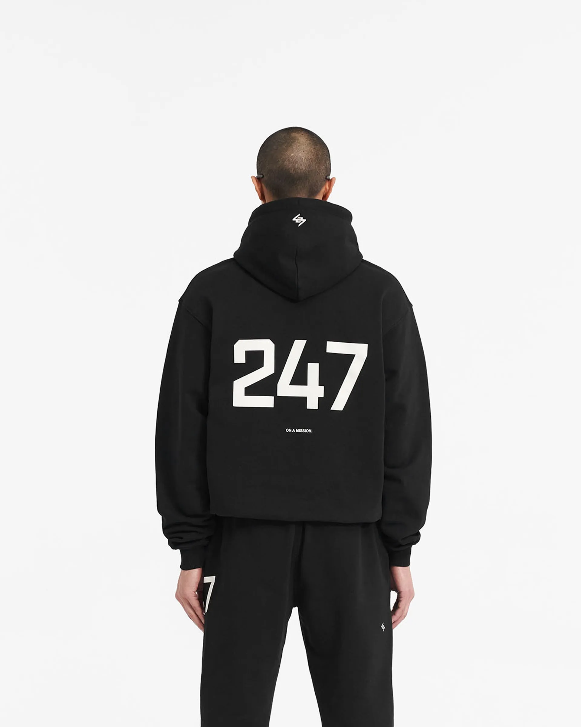 247 Oversized Hoodie - Jet Black product concert wearability product urban style quotient