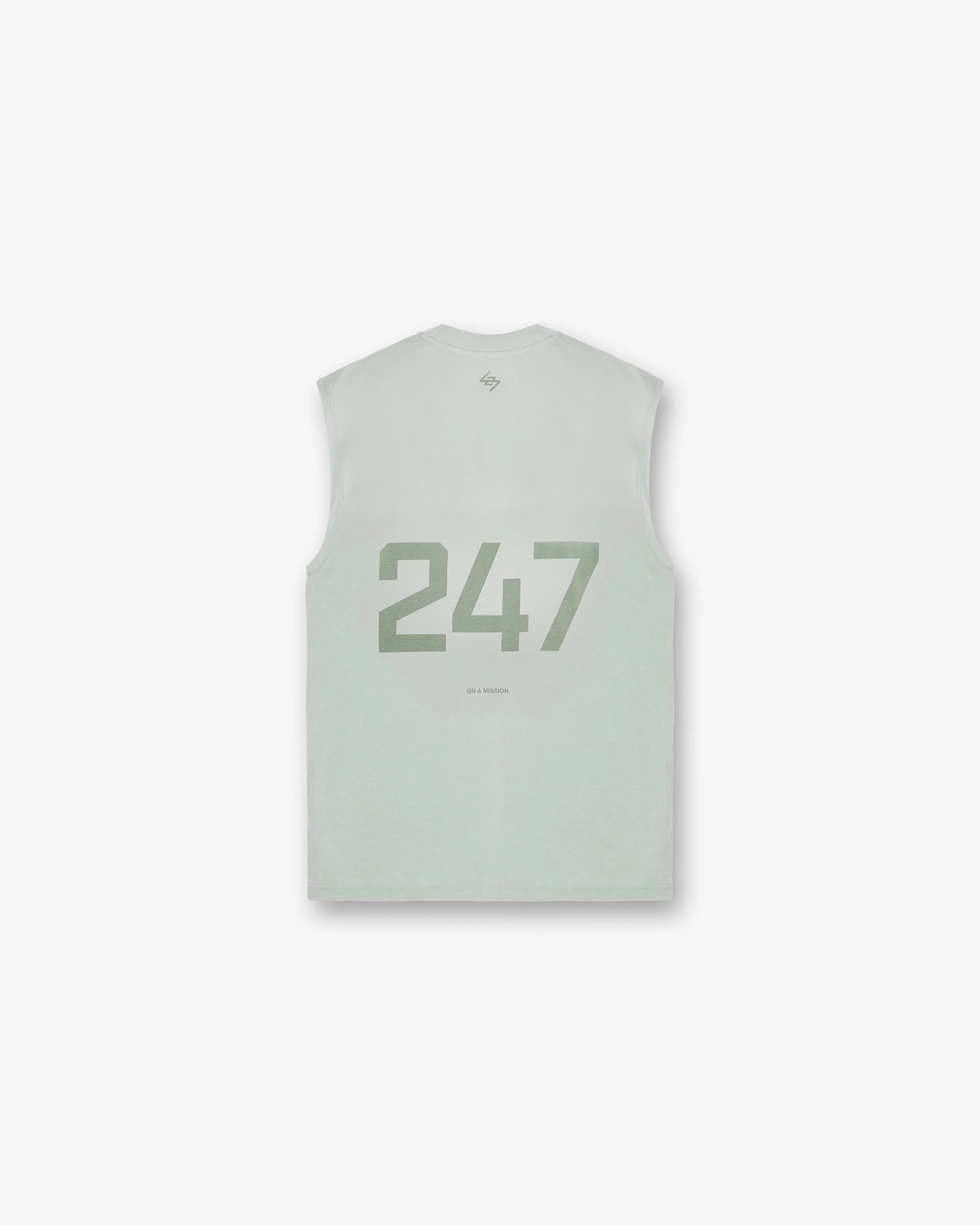 247 Oversized Tank - Sage Layering Essential Essential Piece