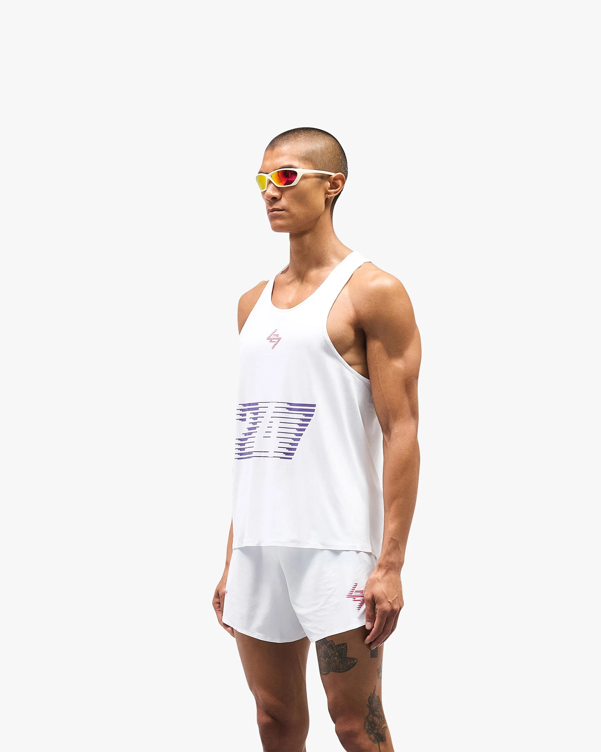 247 Race Marathon Vest - White Comfortable Look Easy Fit Wear