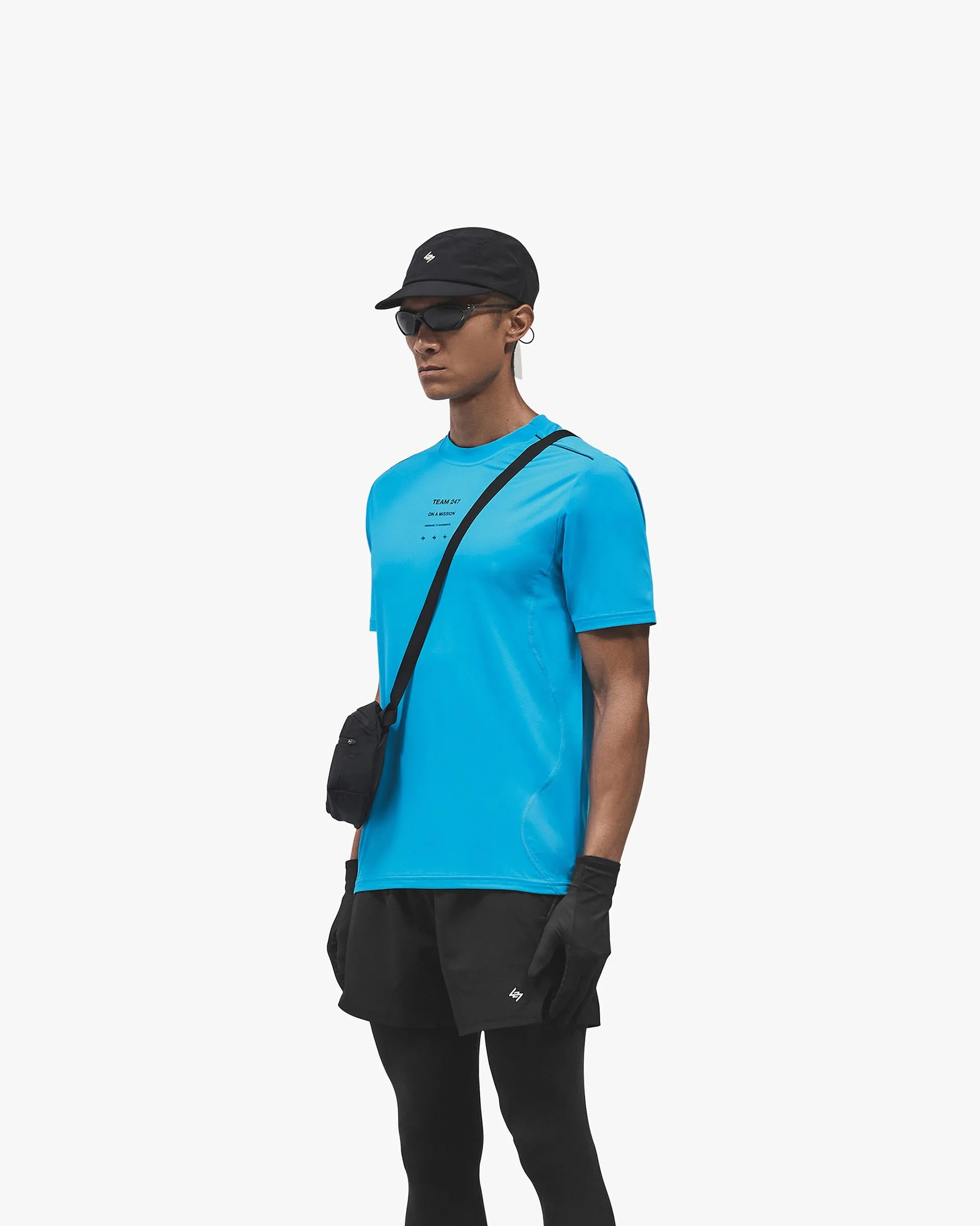 Comfy Stretch Wear All Day Comfort 247 Trail T-Shirt - Electric Blue