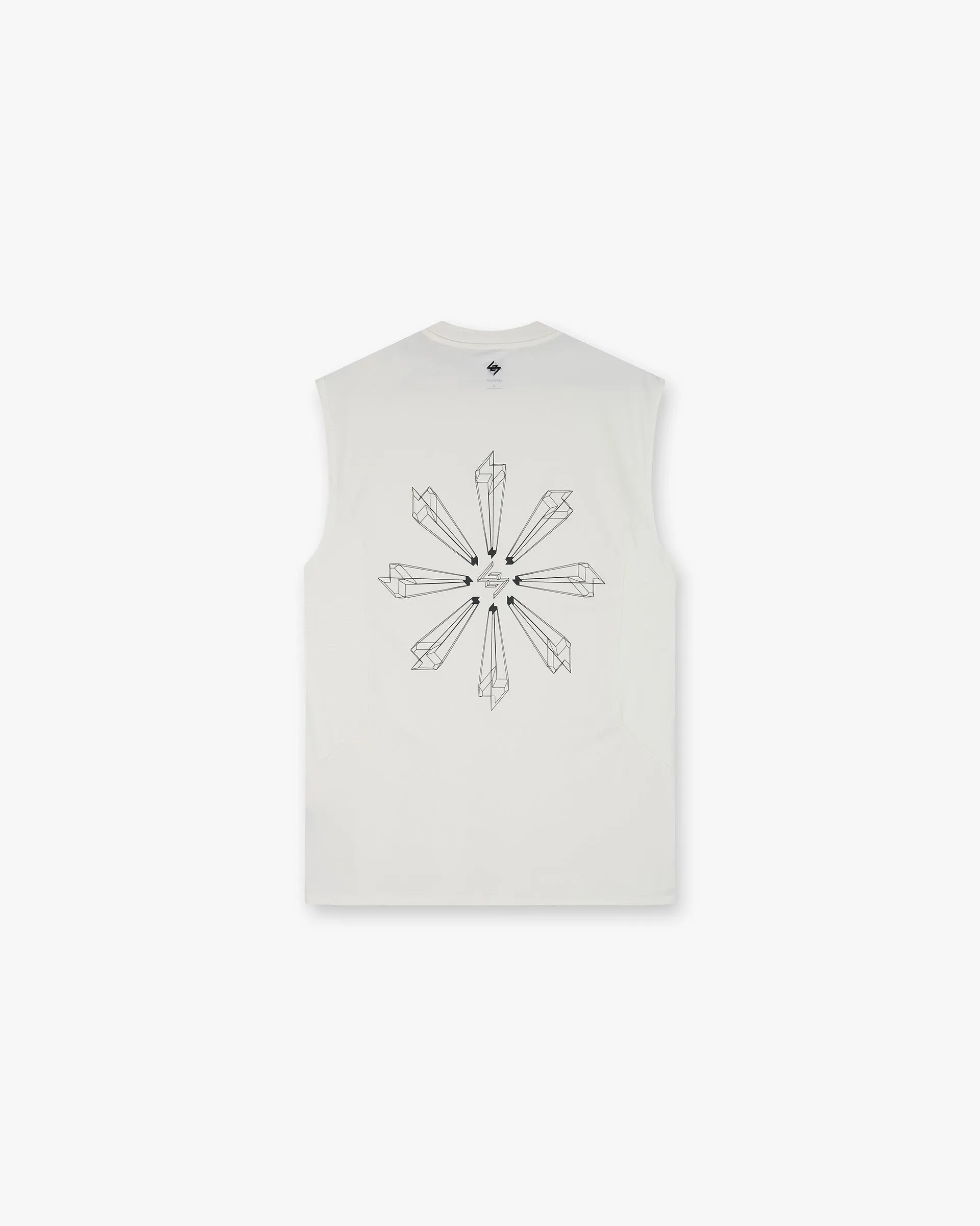 Indoor Comfort Printed uniqueness 247 Uprising Oversized Tank - Flat White