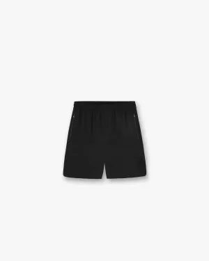 Seamless Comfort Relax Fit Comfort Piped Track Short - Jet Black