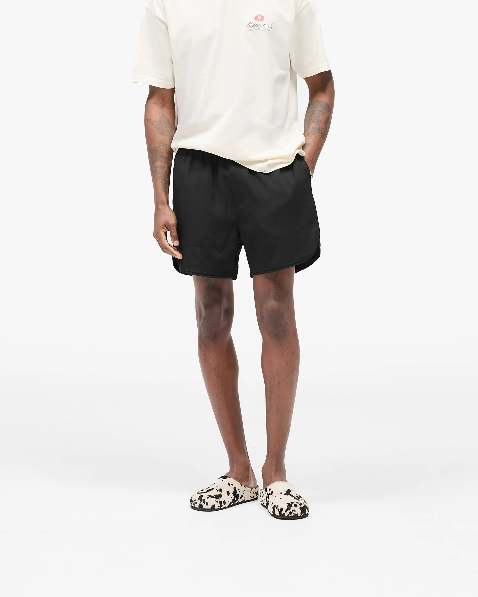 Piped Track Short - Jet Black Weightless Travel Design Versatile Layering
