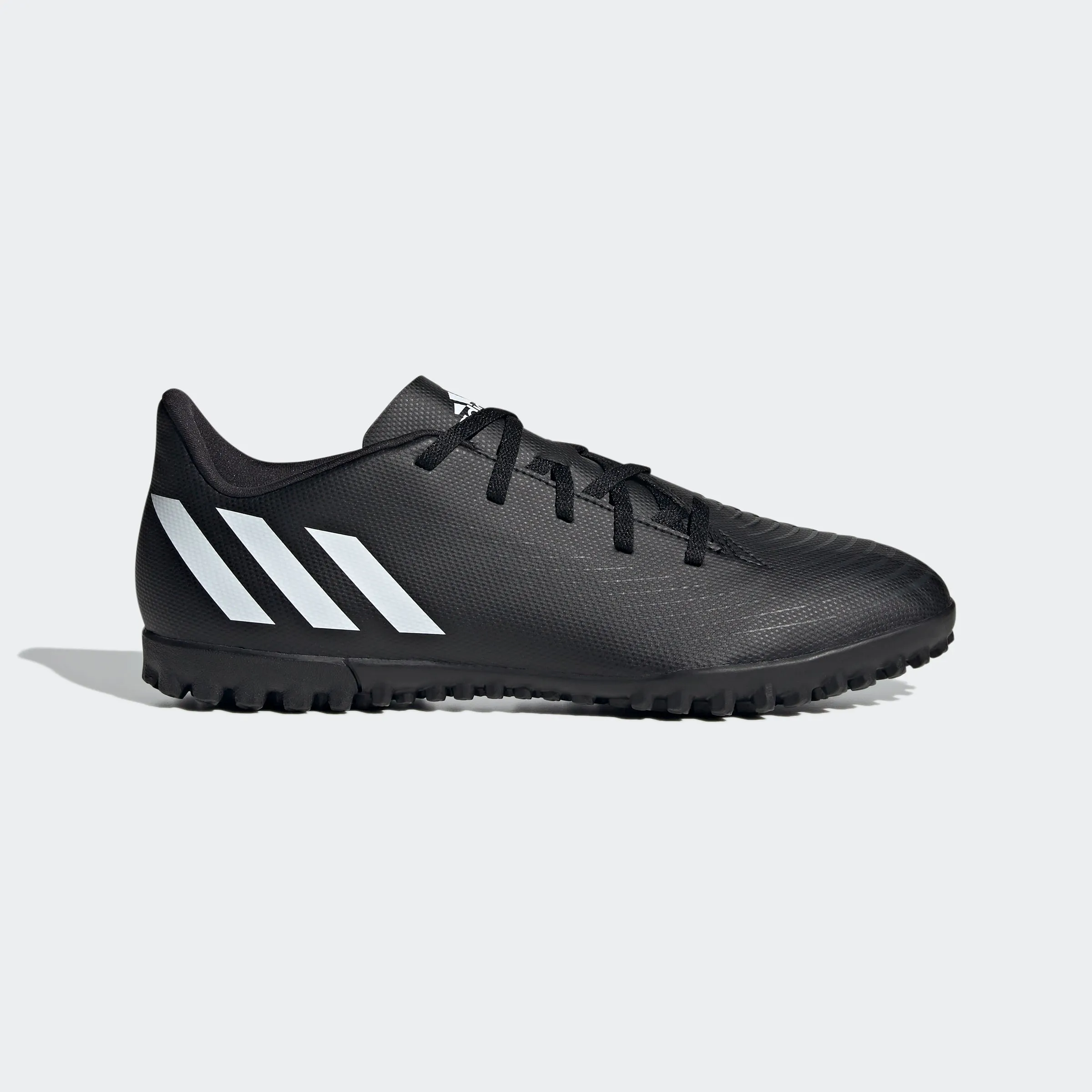 Soft Touch Moisture Wicking Fabric adidas PREDATOR EDGE.4 Artificial Turf Soccer Shoes | Black | Men's
