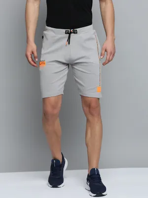 Low Profile Waistband Men's Grey Regular Fit Sports Shorts