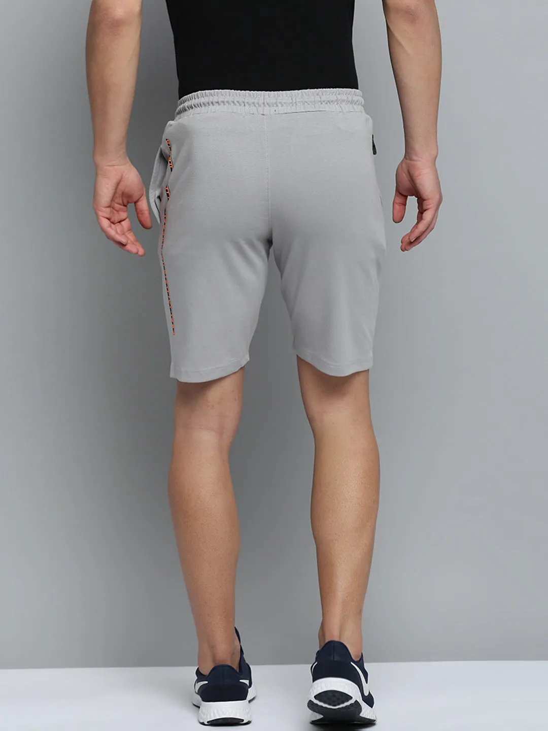 Men's Grey Regular Fit Sports Shorts Beach Wear