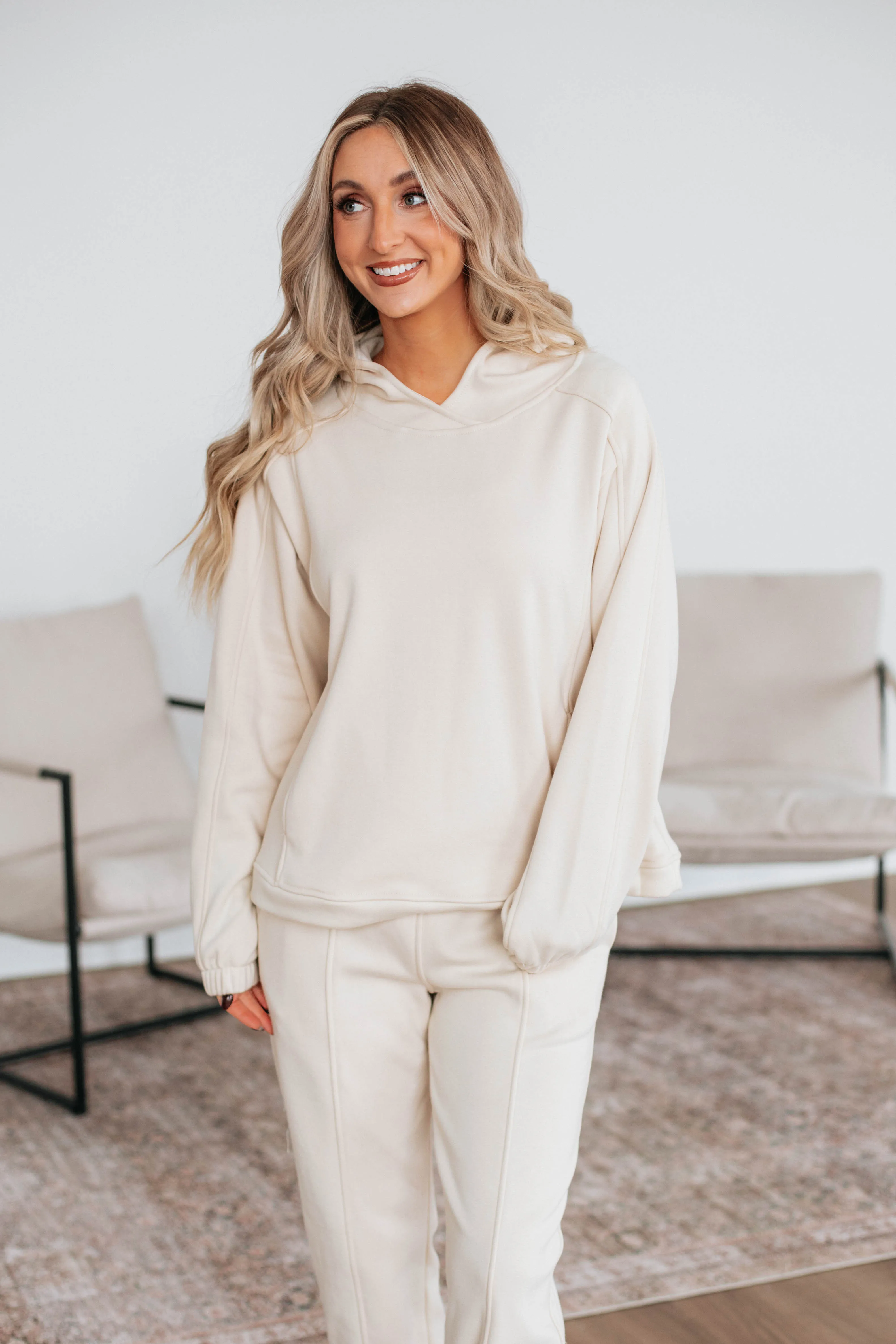 Leda Lounge Hoodie Comfy All Day Minimal Staple