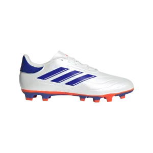 adidas Copa Pure 2 Club Flexible Ground Soccer Cleats | Cloud White-Lucid Blue-Solar Red | Men's Sturdy Construction Breathable Lace Panel