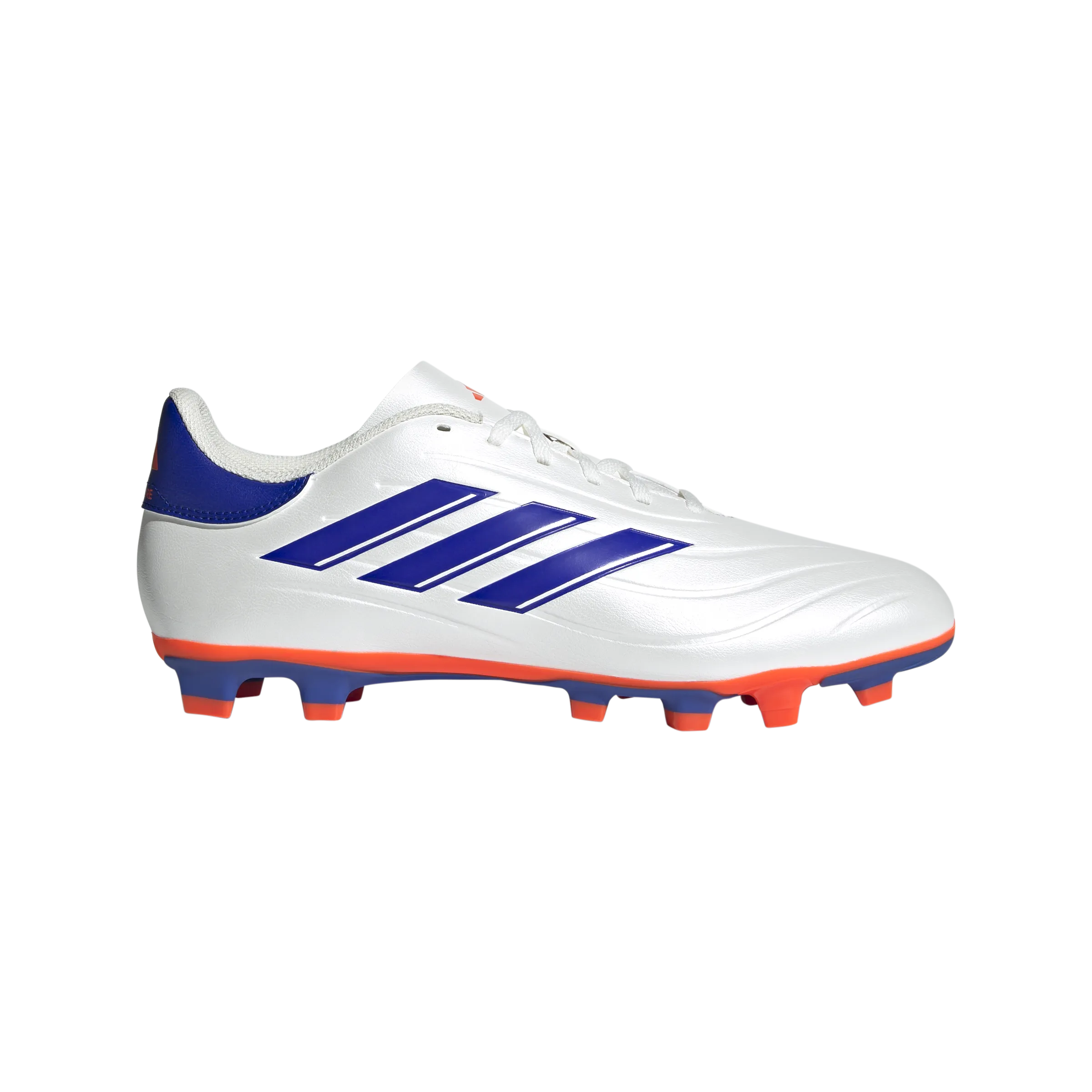 abrasion resistant coating Contoured Arch Support adidas Copa Pure 2 Club Flexible Ground Soccer Cleats | Cloud White-Lucid Blue-Solar Red | Men's