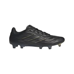 adidas Copa Pure 2 Elite Firm Ground Soccer Shoes | Core Black-Carbon-Gold Metallic | Men's Thermoplastic Reinforcement Cage