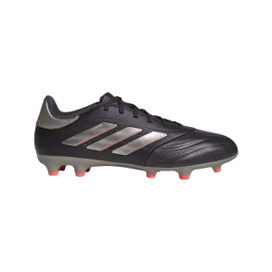 adidas Copa Pure 2 League Firm Ground Soccer Cleats | Aurora Black-Platinum Metallic-Turbo | Men's Moisture Management Fabric