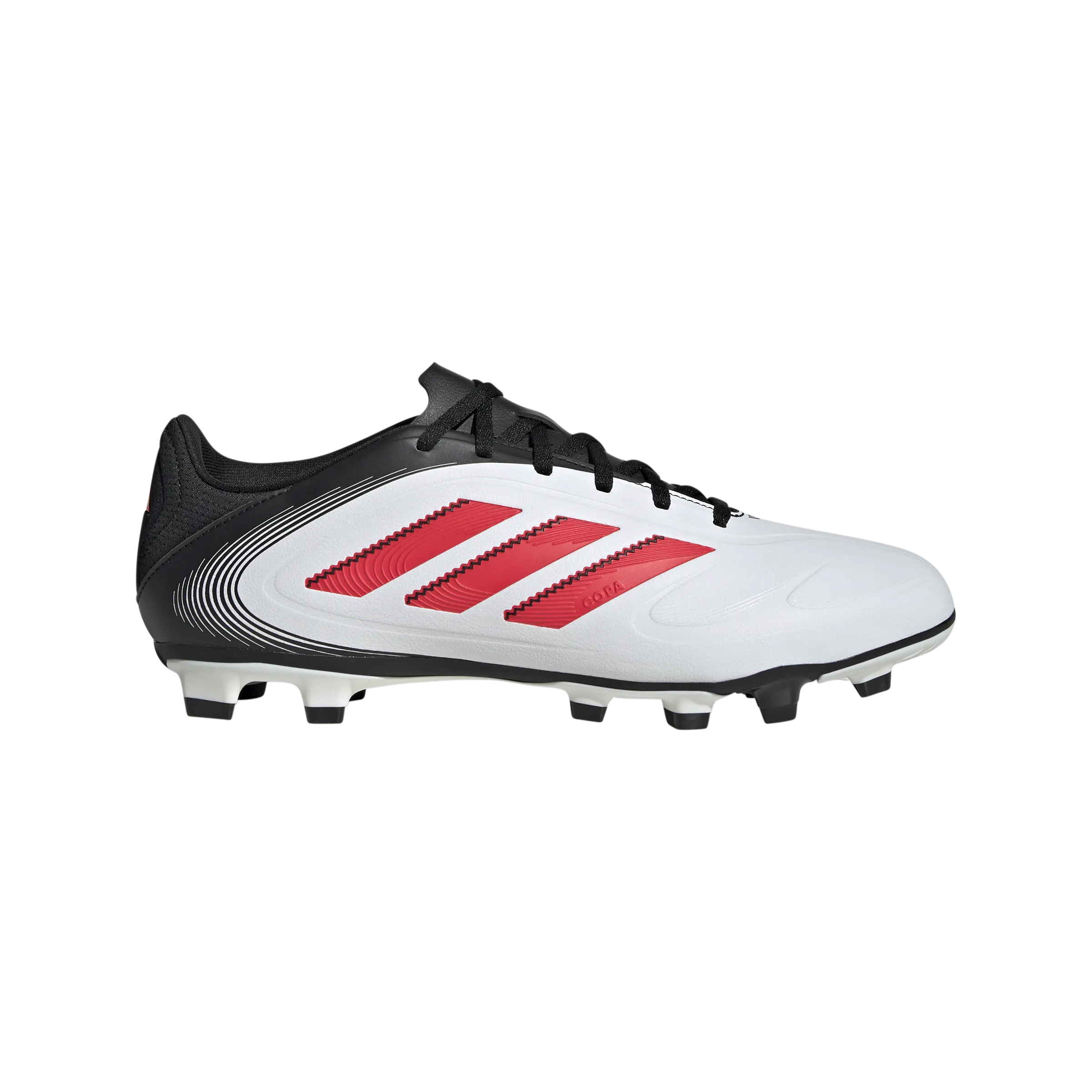 adidas Copa Pure 3 Club Firm/Multi-Ground Soccer Cleats | Cloud White-Lucid Red | Men's cool - down stretches Dynamic Motion Support