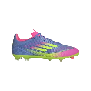 path - use shoes Soft touch coating adidas F50 LEAGUE Firm/Multi-Ground Soccer Cleats | Blue Fusion-Lucid Lemon-Lucid Pink | Men's