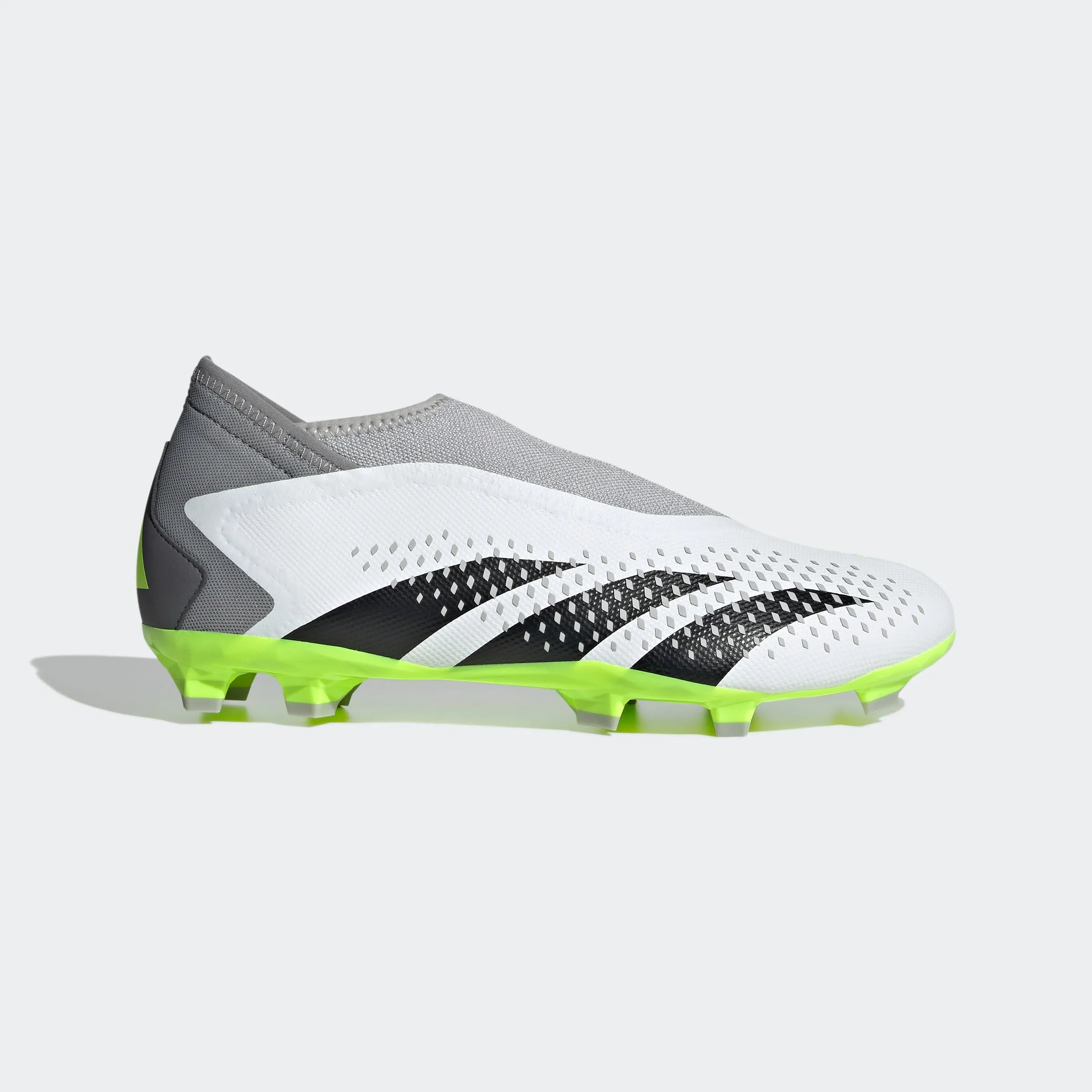 adidas Predator Accuracy.3 Laceless Firm Ground Soccer Cleats | White/Black | Men's skiing - slope shoes