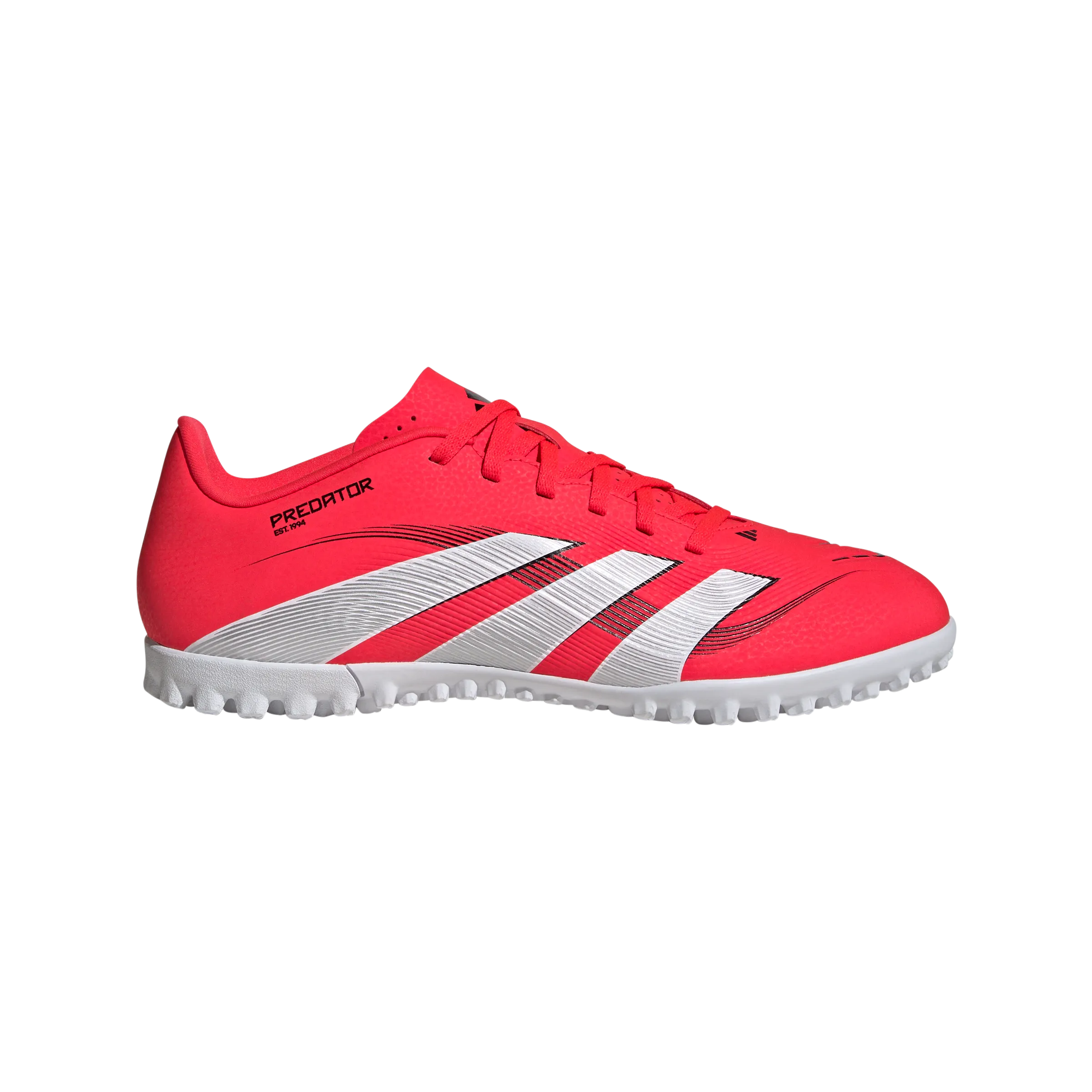 Firm adidas PREDATOR CLUB Artificial Turf Soccer Shoes | Lucid Red-Core Black | Men's