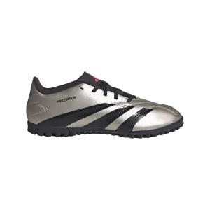 Trendy Shoes adult sports shoes adidas Predator Club Artificial Turf Soccer Shoes | Platinum Metallic-Aurora Black-Turbo | Men's