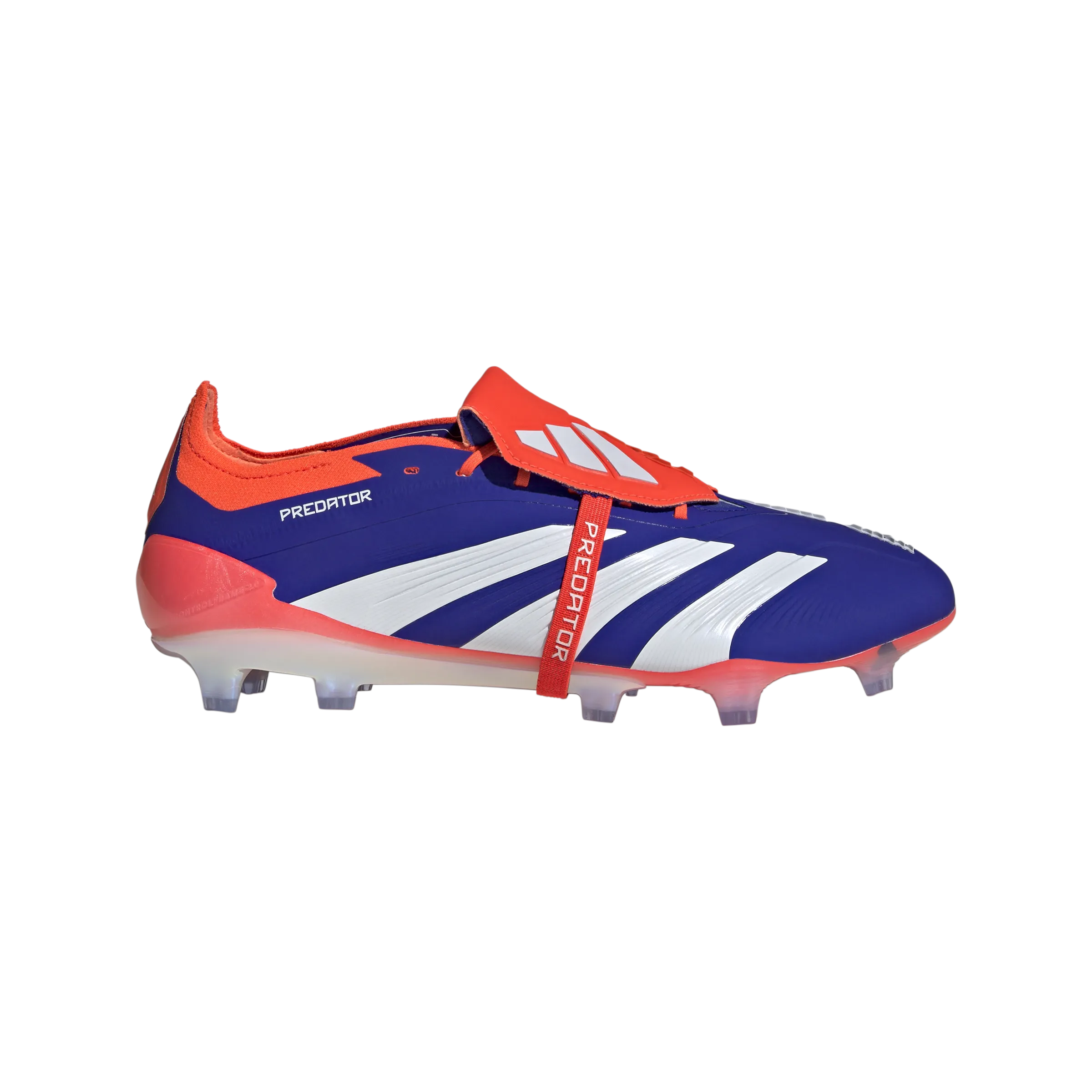 adidas Predator Elite Foldover Tongue Firm Ground Soccer Cleats | Lucid Blue-Cloud White-Solar Red | Men's friendly match climbing boots
