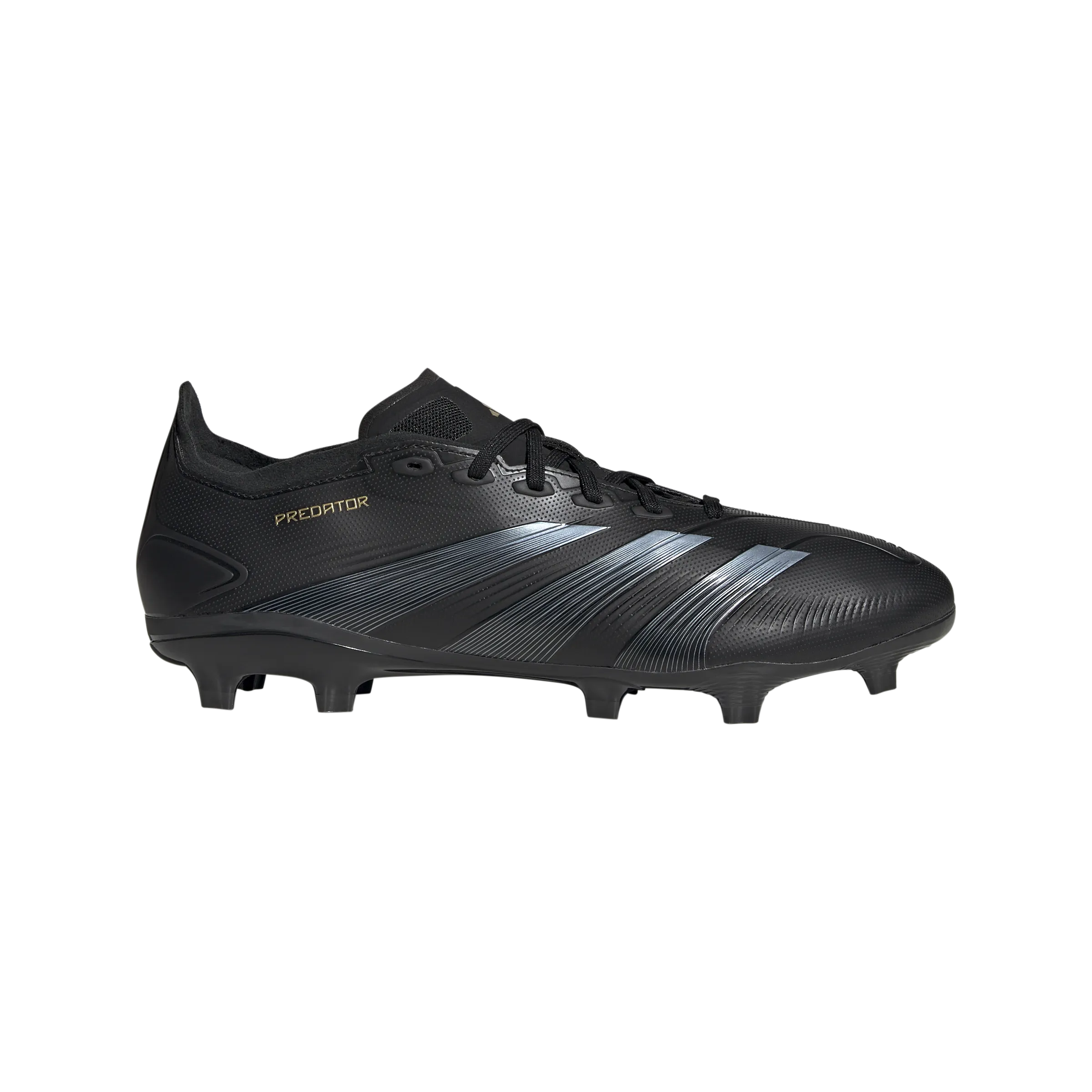 adidas Predator League Firm Ground Soccer Cleats | Core Black-Carbon | Men's performance enhancement raised - heel shoes