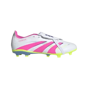 adidas PREDATOR LEAGUE FOLD-OVER TONGUE Firm/Multi-Ground Soccer Cleats | Cloud White-Lucid Pink-Lucid Lemon | Men's pre - event shoes