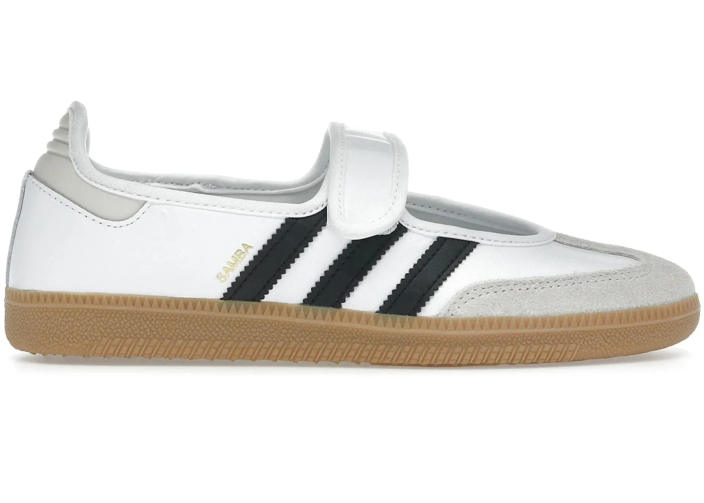 Adidas Samba Jane White Black Gum (Women'S) Night Scene