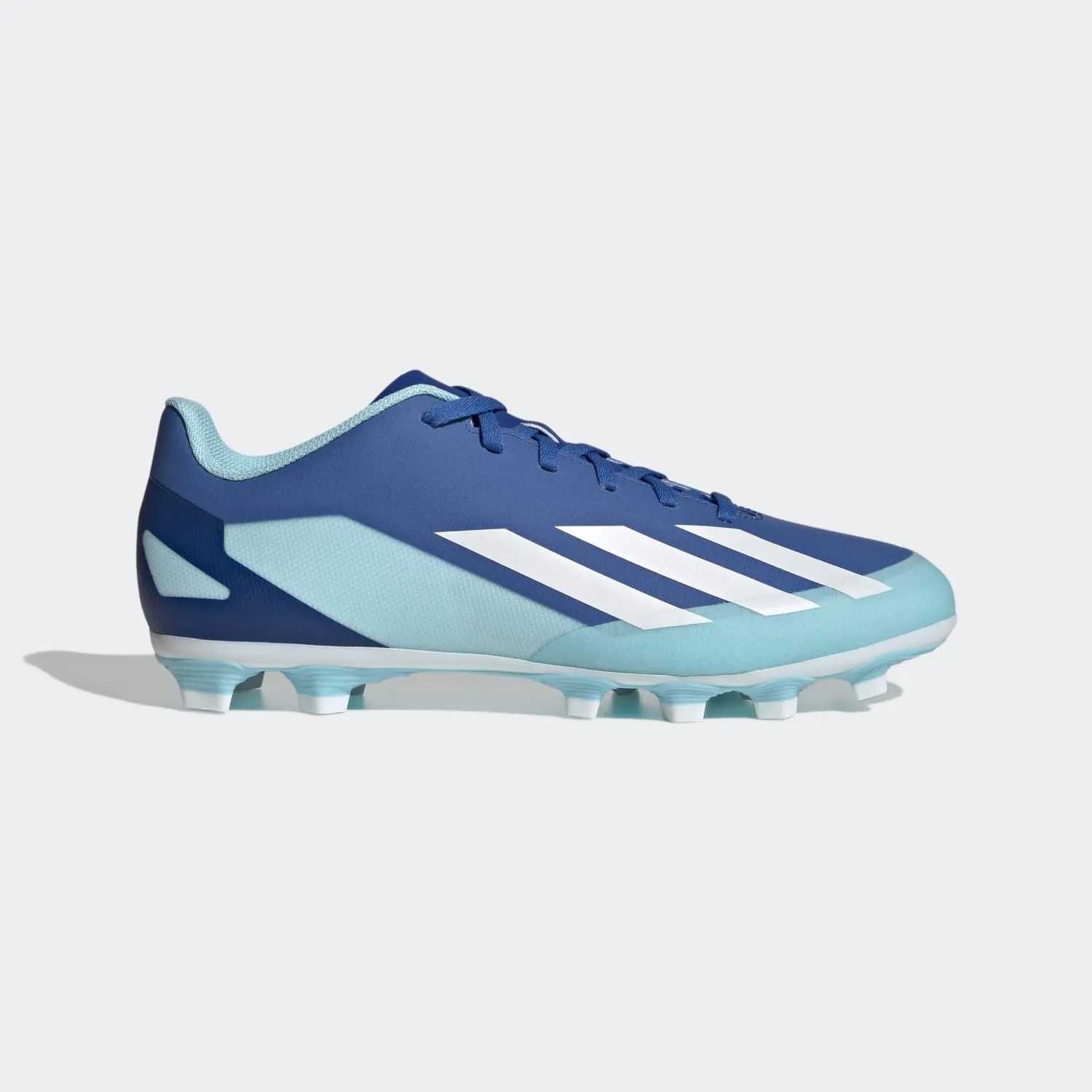 Water resistant upper adidas X Crazyfast.4 FxG Cleats | Blue / White | Men's