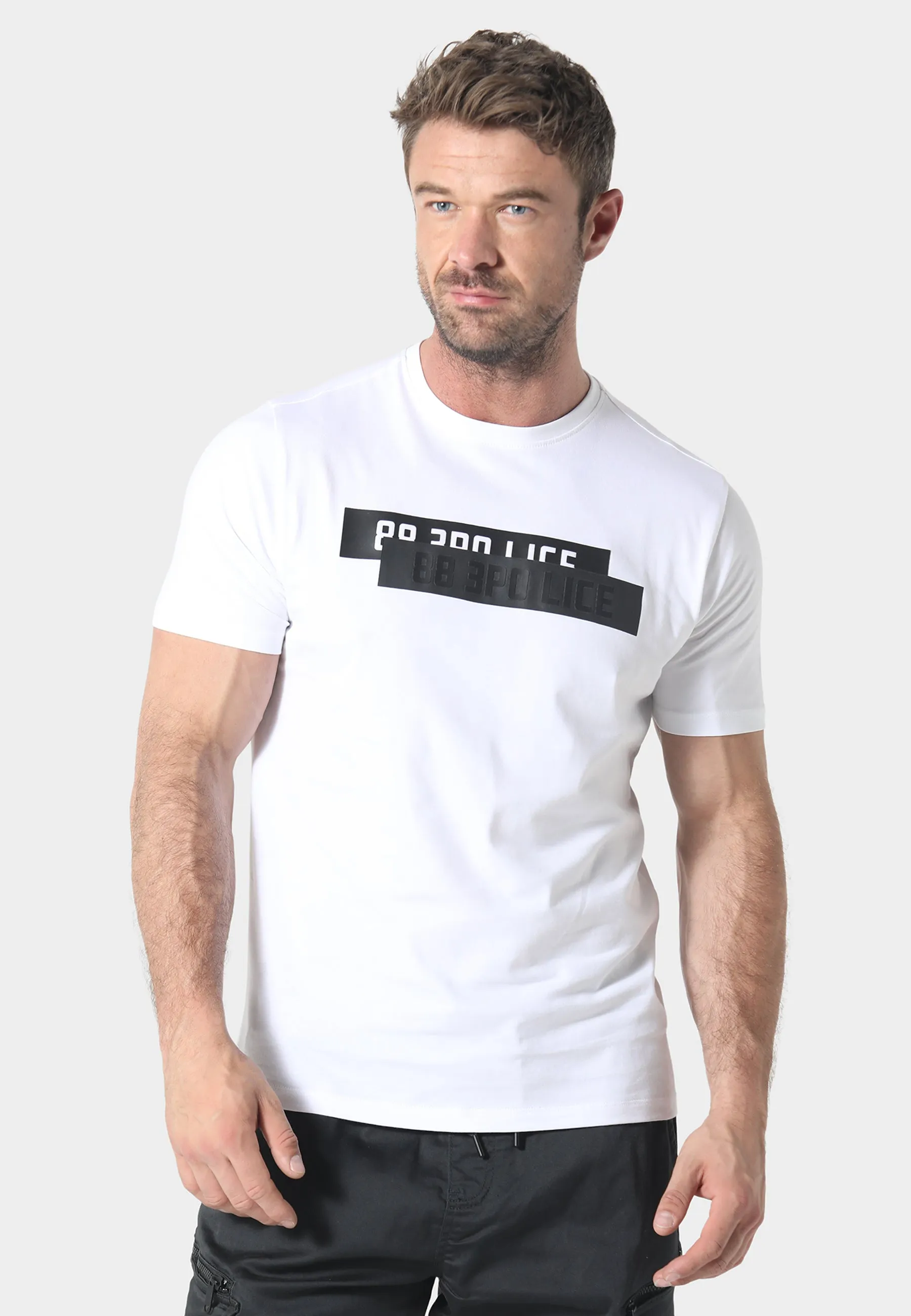 Sustainable Production Process Sporty Flex Adrian White T-Shirt