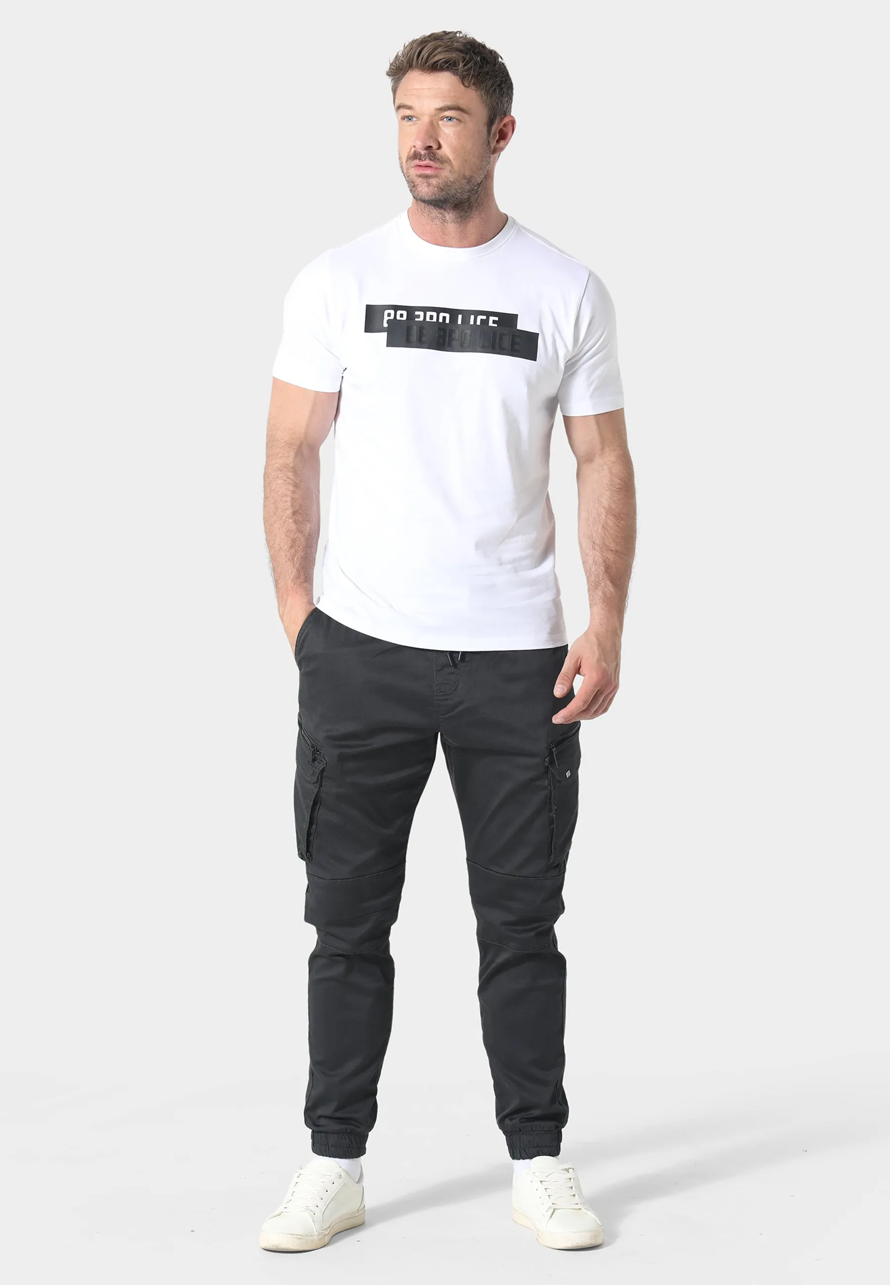 Soft Cotton Feel Adrian White T-Shirt