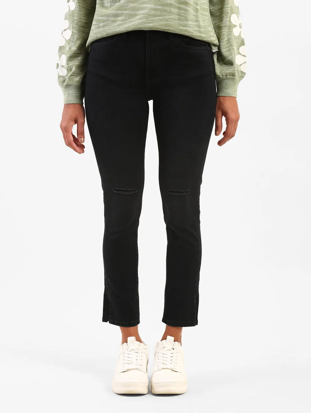 Women's 721 Black Skinny Fit High Rise Jeans Beach Day Holiday Vibes Breathable Travel Outfit Brunch Outfit