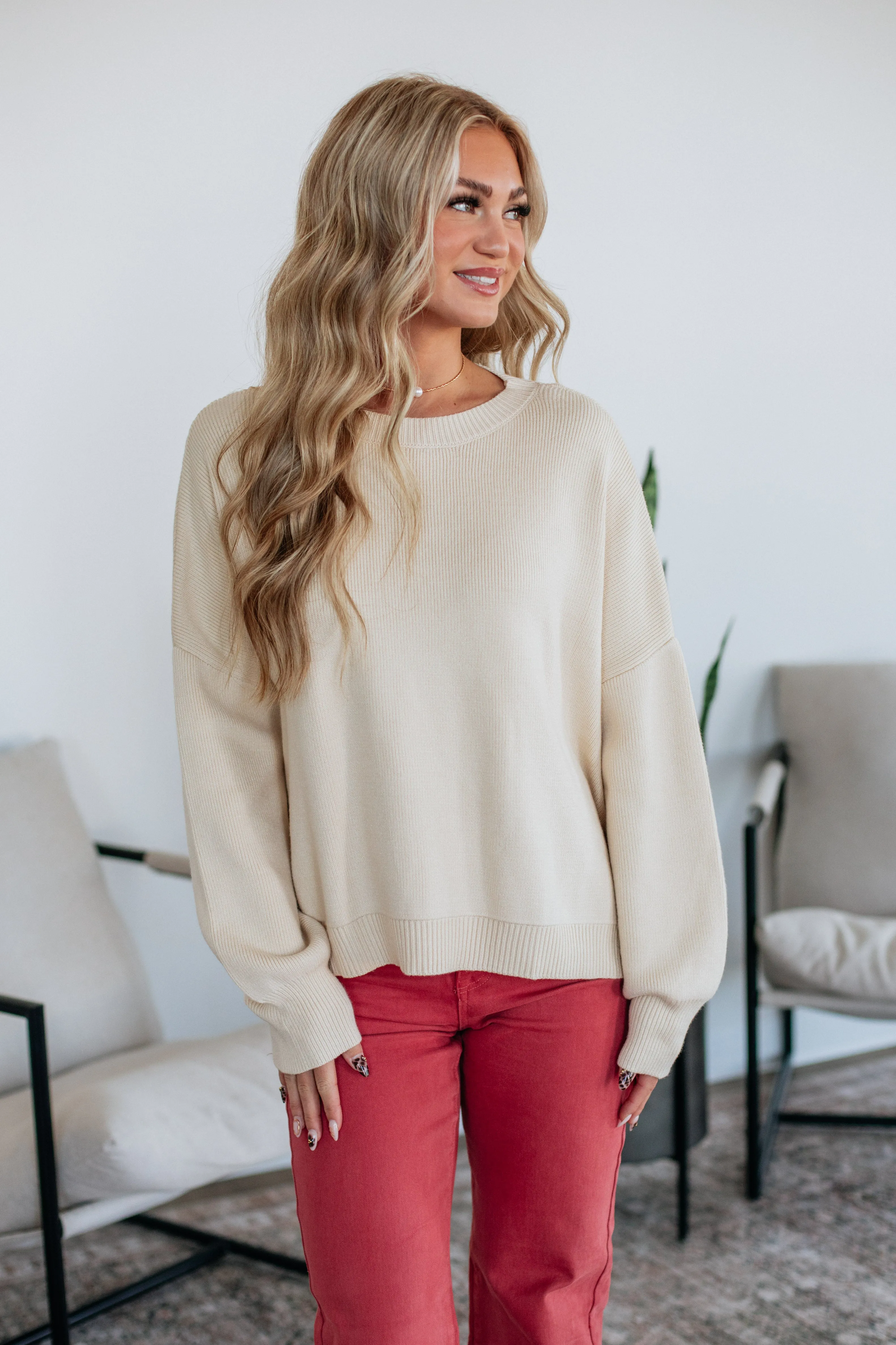 Alanie Ribbed Sweater Oversized Fit