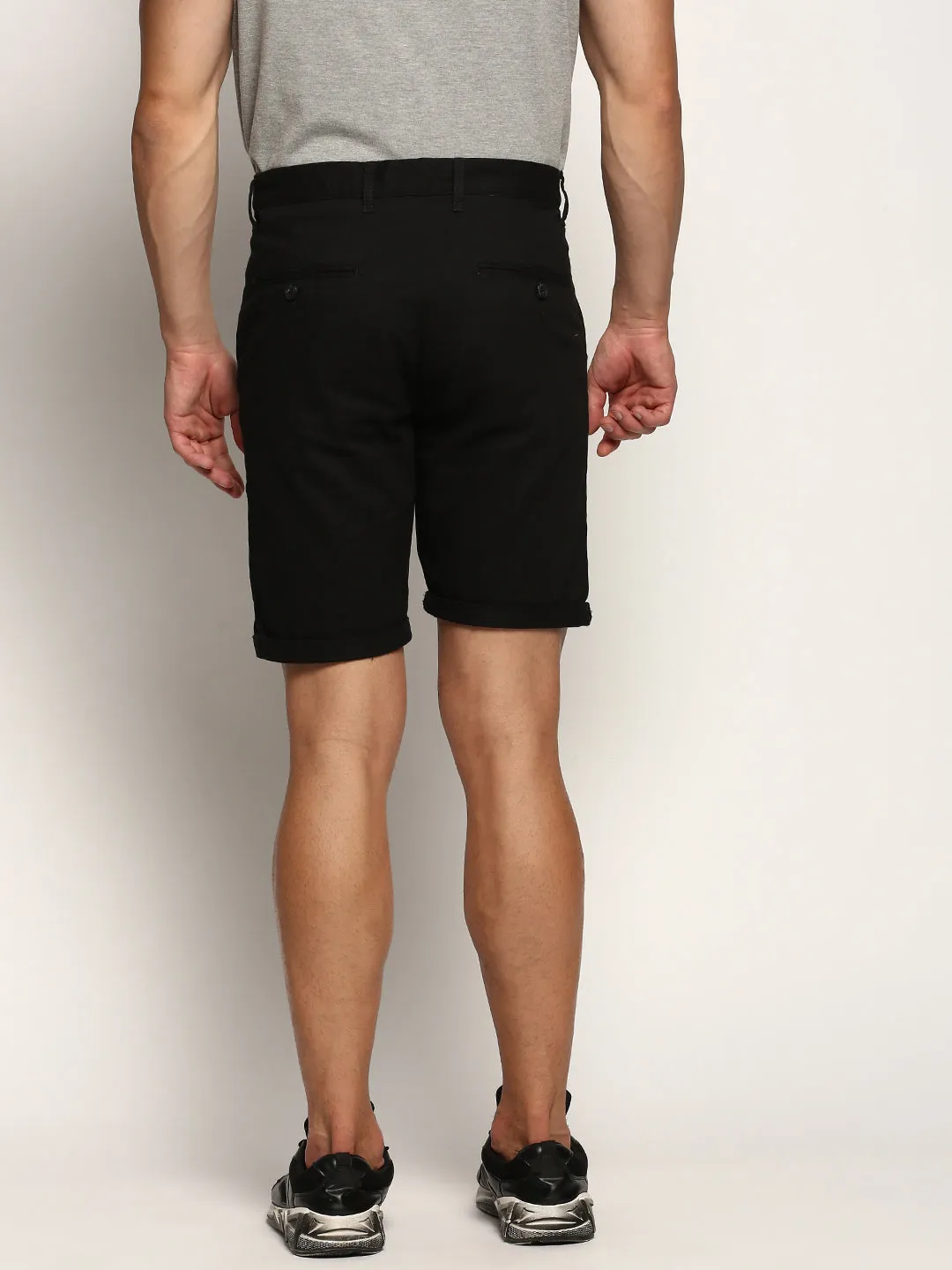 Easy Days Men's Black Solid Shorts
