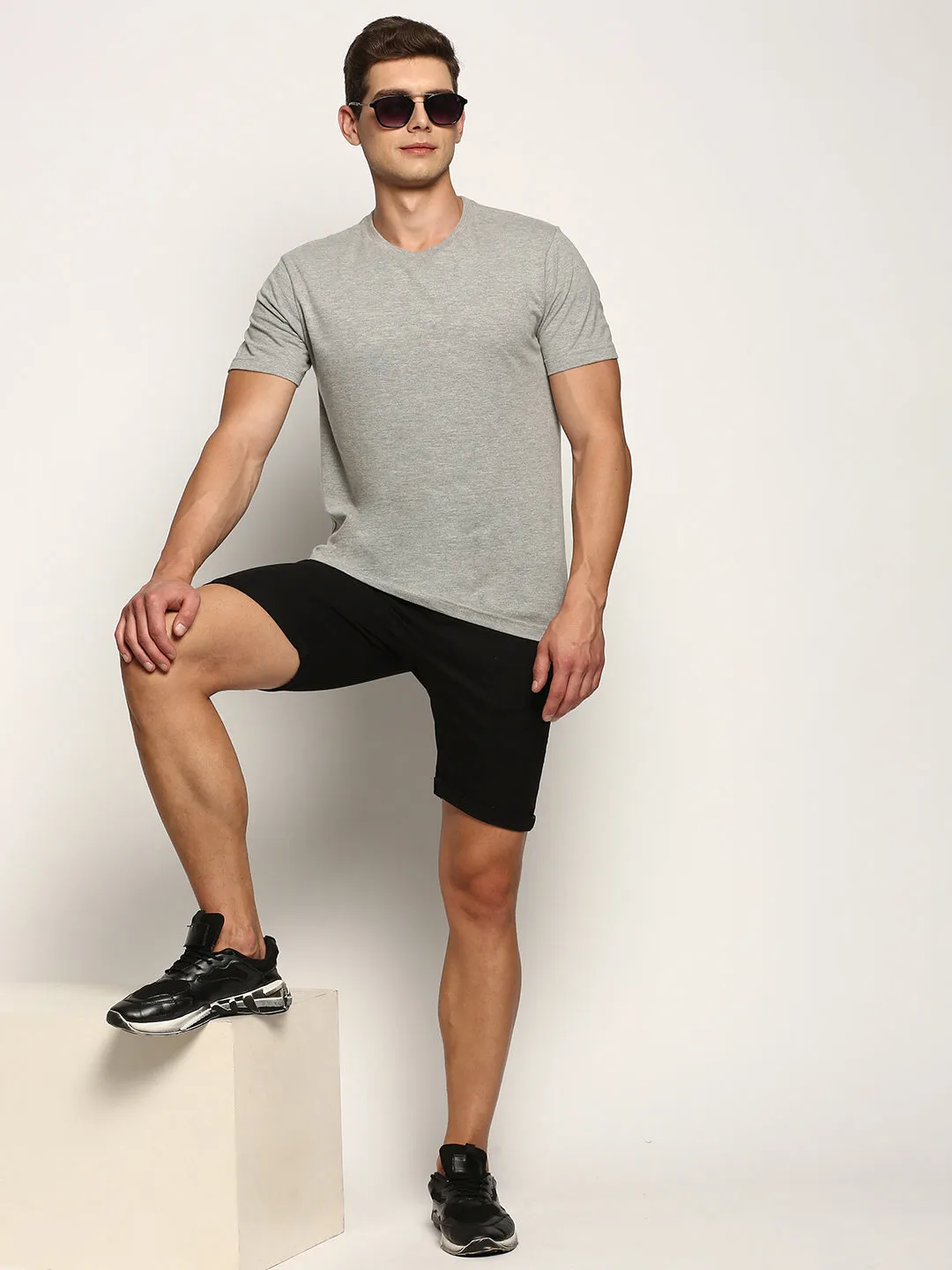 Men's Black Solid Shorts Frictionless Movement
