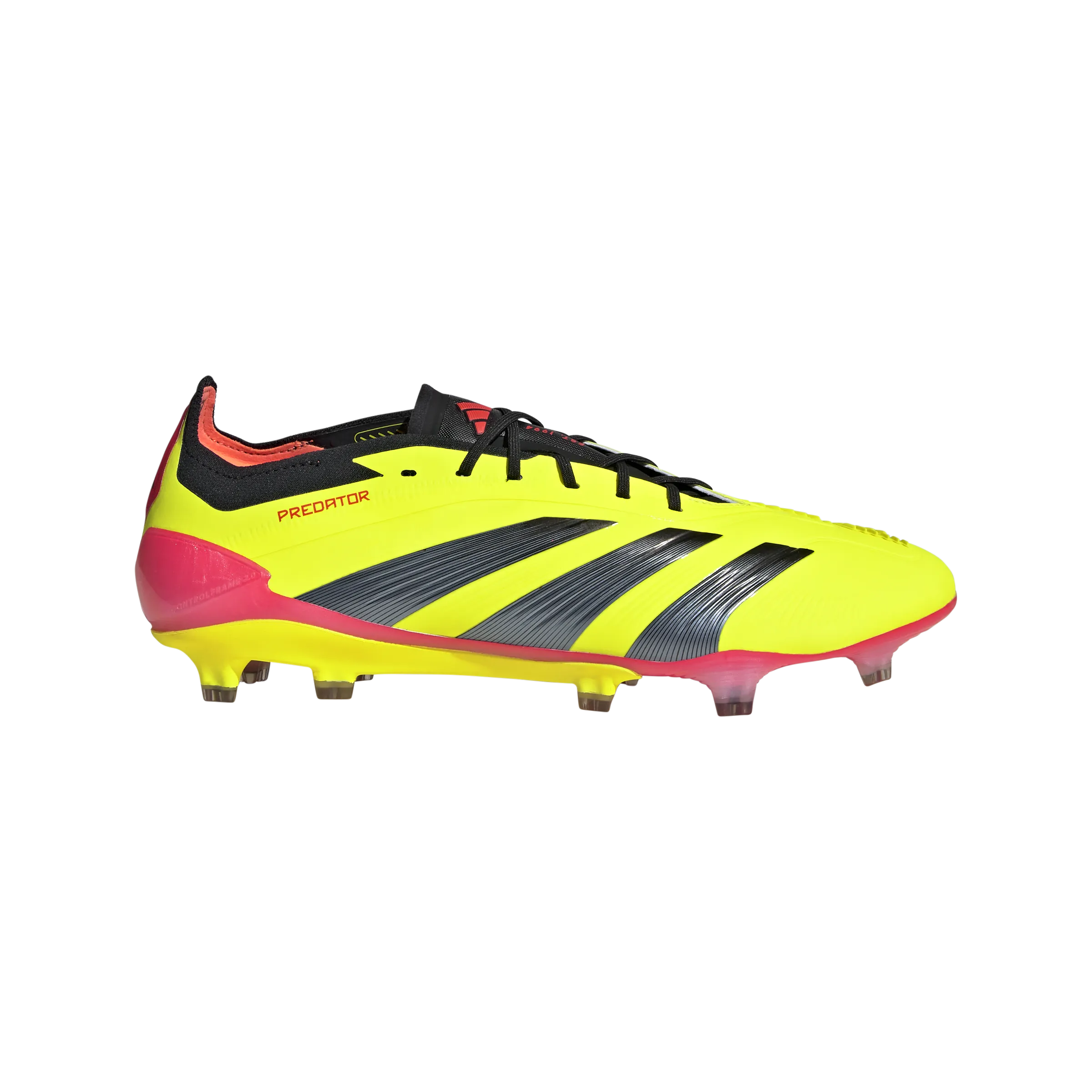 adidas PREDATOR ELITE FIRM GROUND Soccer Cleats | Team Solar Yellow 2-Core Black-Solar Red | Men's racquetball shoes