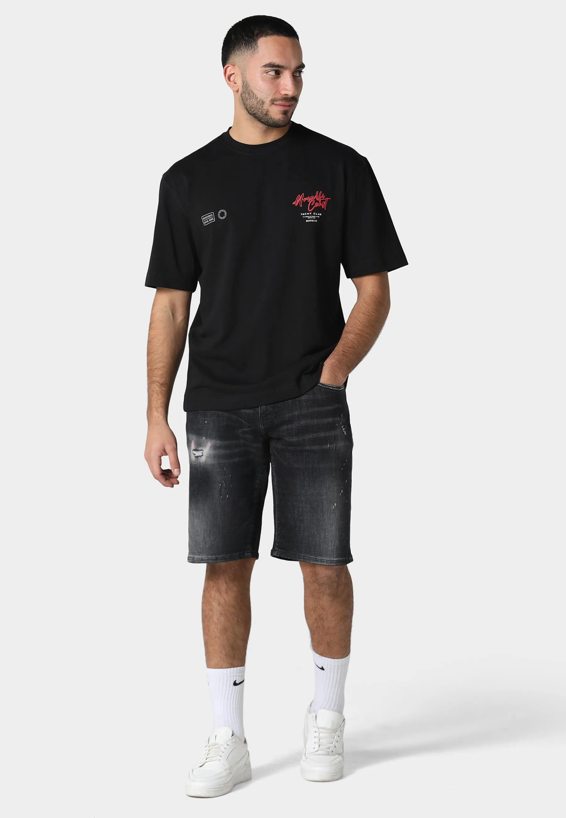 Amalfi Black T-Shirt Leisure Wear Wear Resistant Fabric