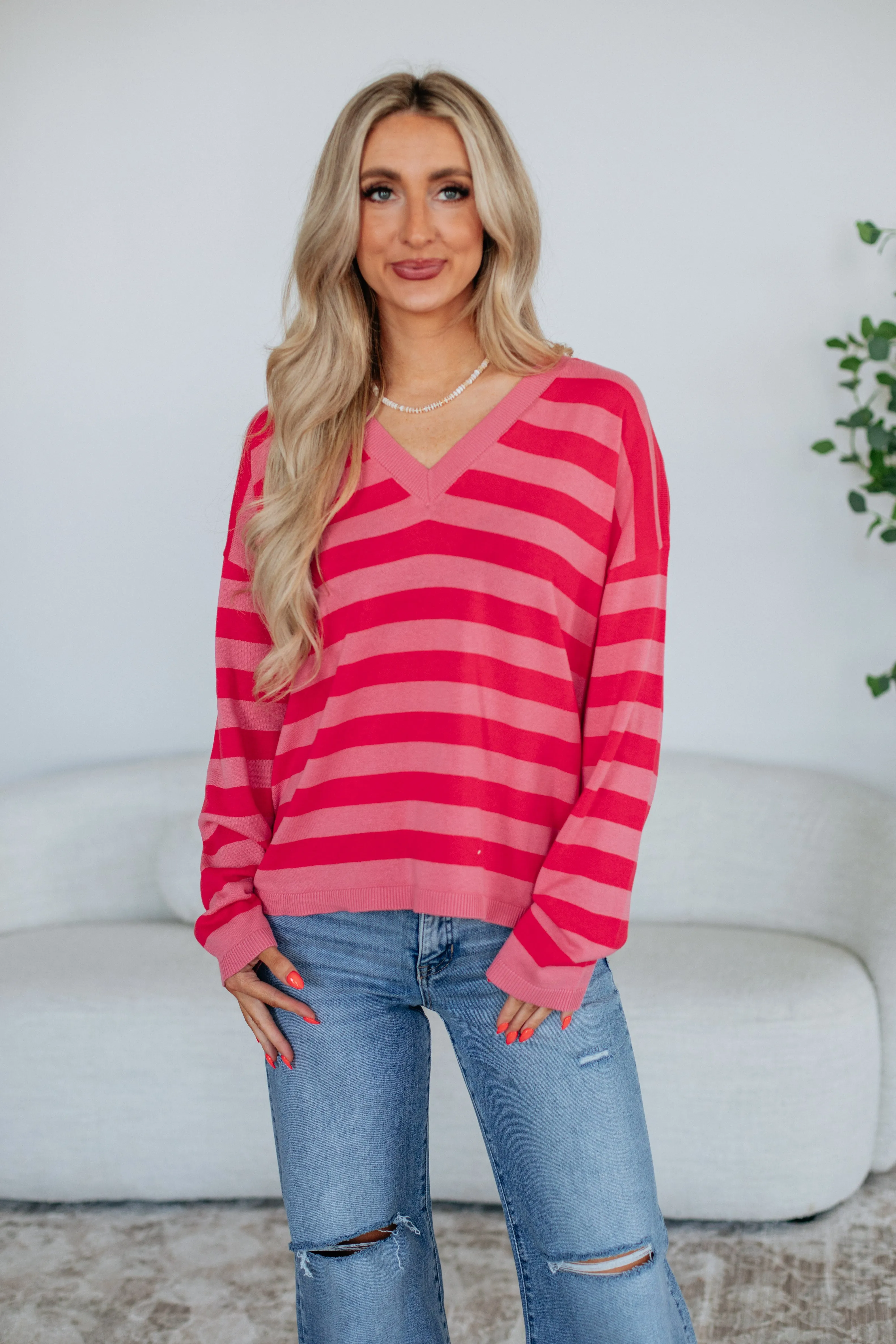 Hypoallergenic Fibers Thermo Regulating Fibers Annica Striped Sweater