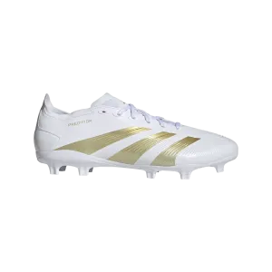 adidas Predator League Firm Ground Soccer Cleats | Cloud White-Gold Metallic-Sandy Beige Met | Men's Generic kids' shoes moisture - wicking shoes
