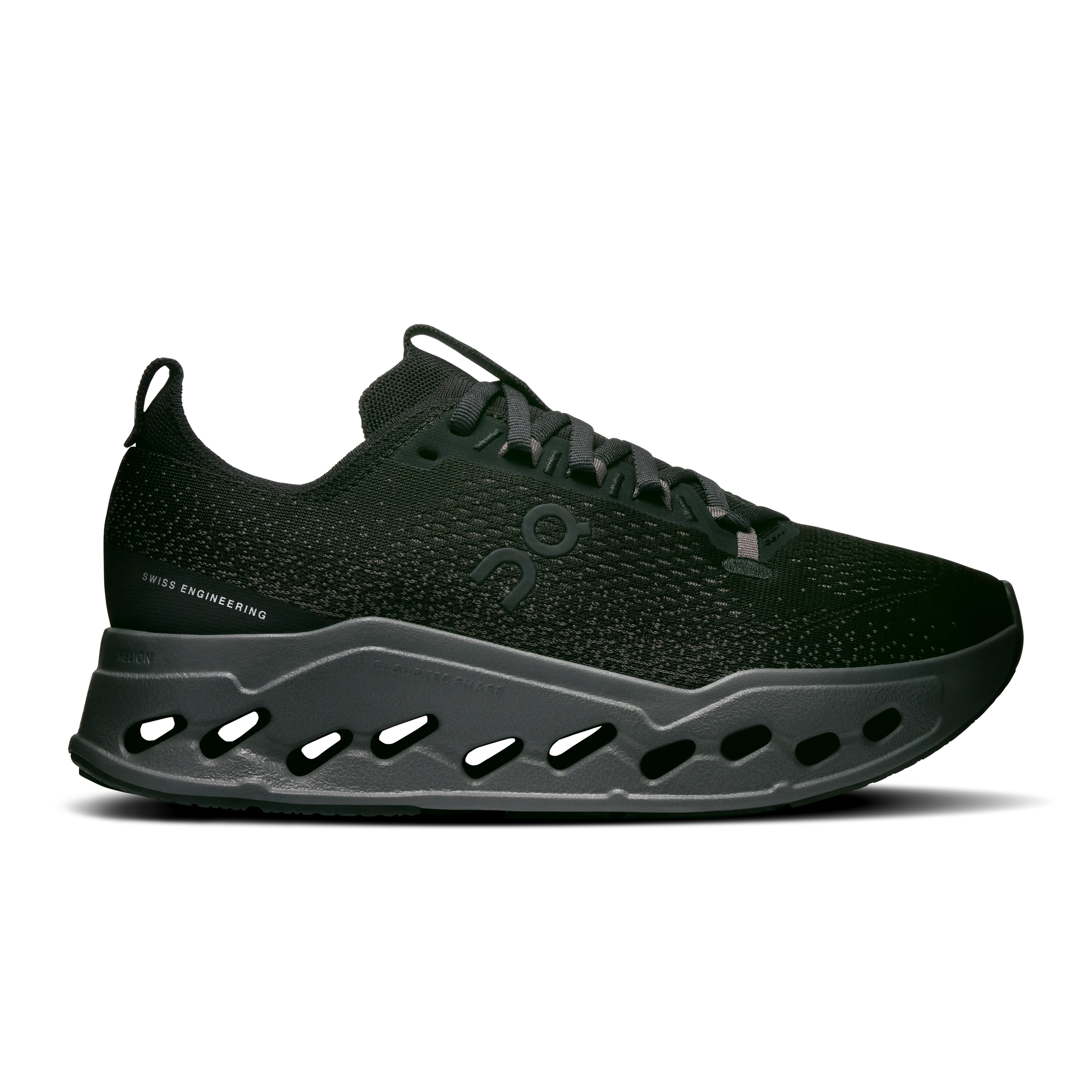 On Running Cloudsurfer Max Black Eclipse (Women'S) leather upper durability