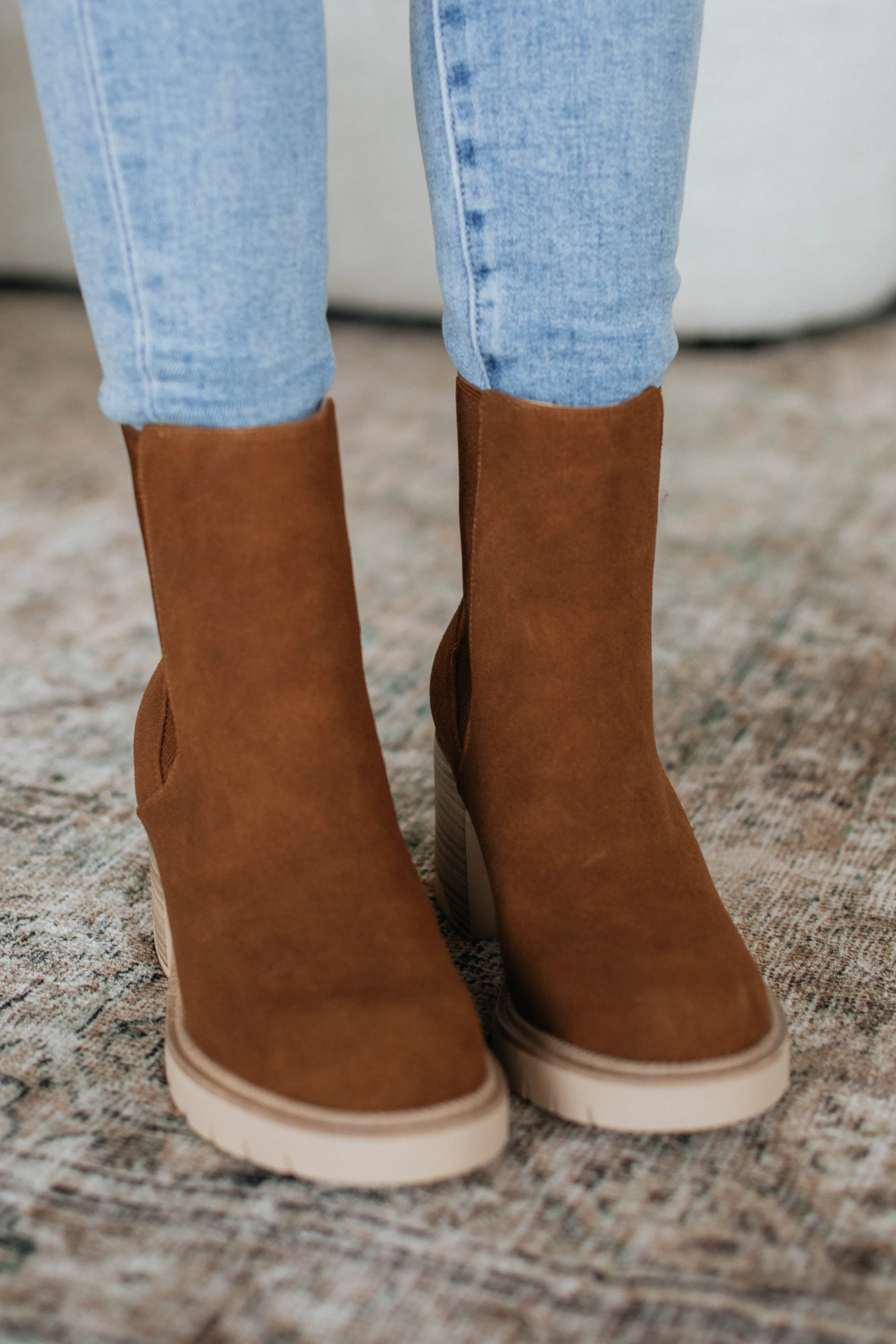 Runway Glow Anywhere With You Boots - Cognac