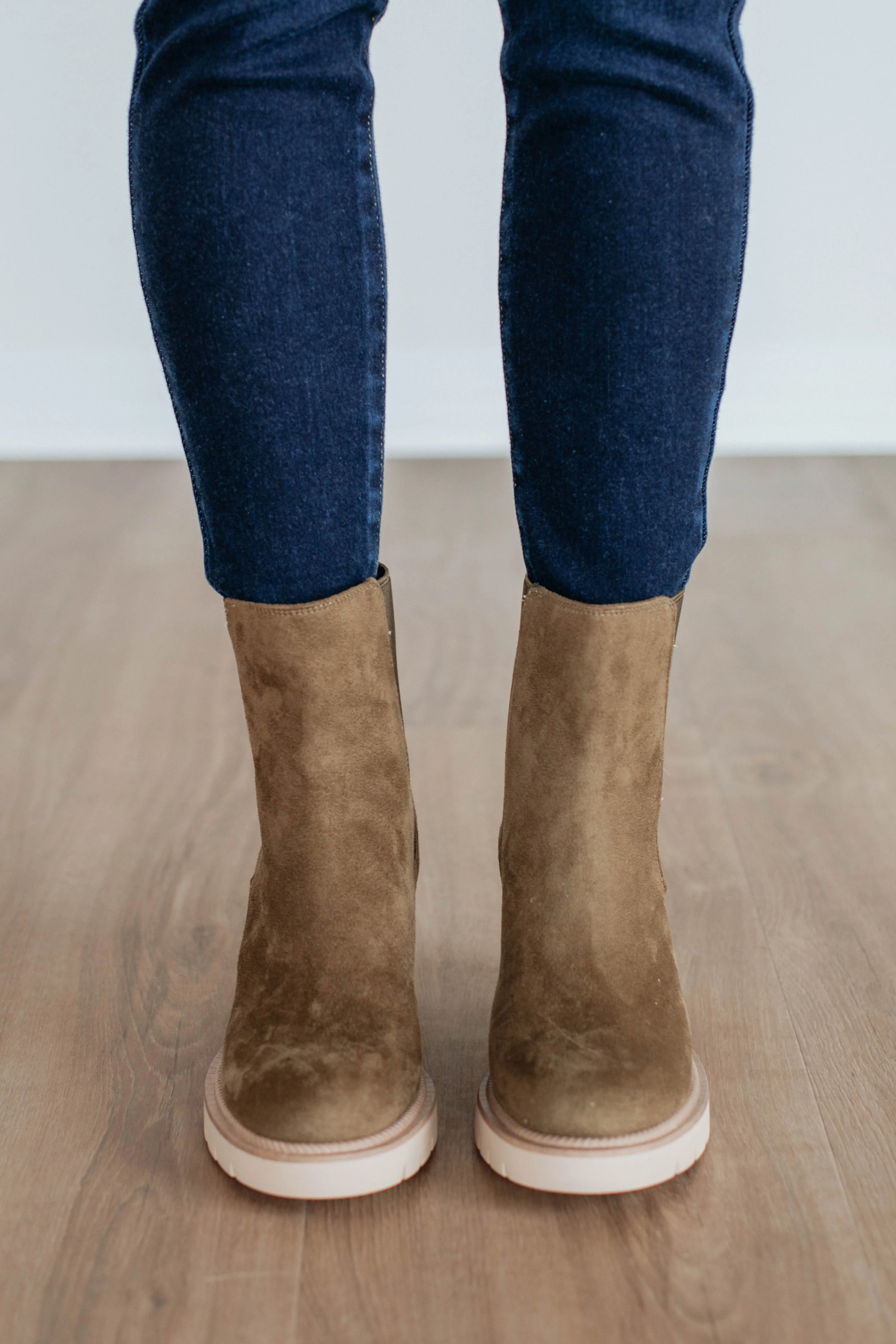 Anywhere With You Boots - Khaki Cool Tone