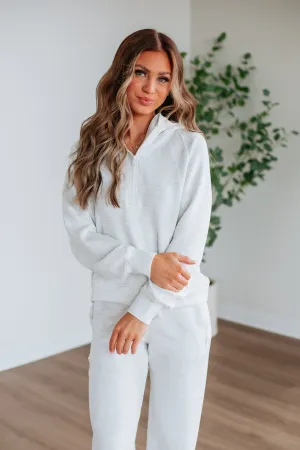 Cozy Warmth quick dry Aubrie Half-Zip Pullover - Grey Melange