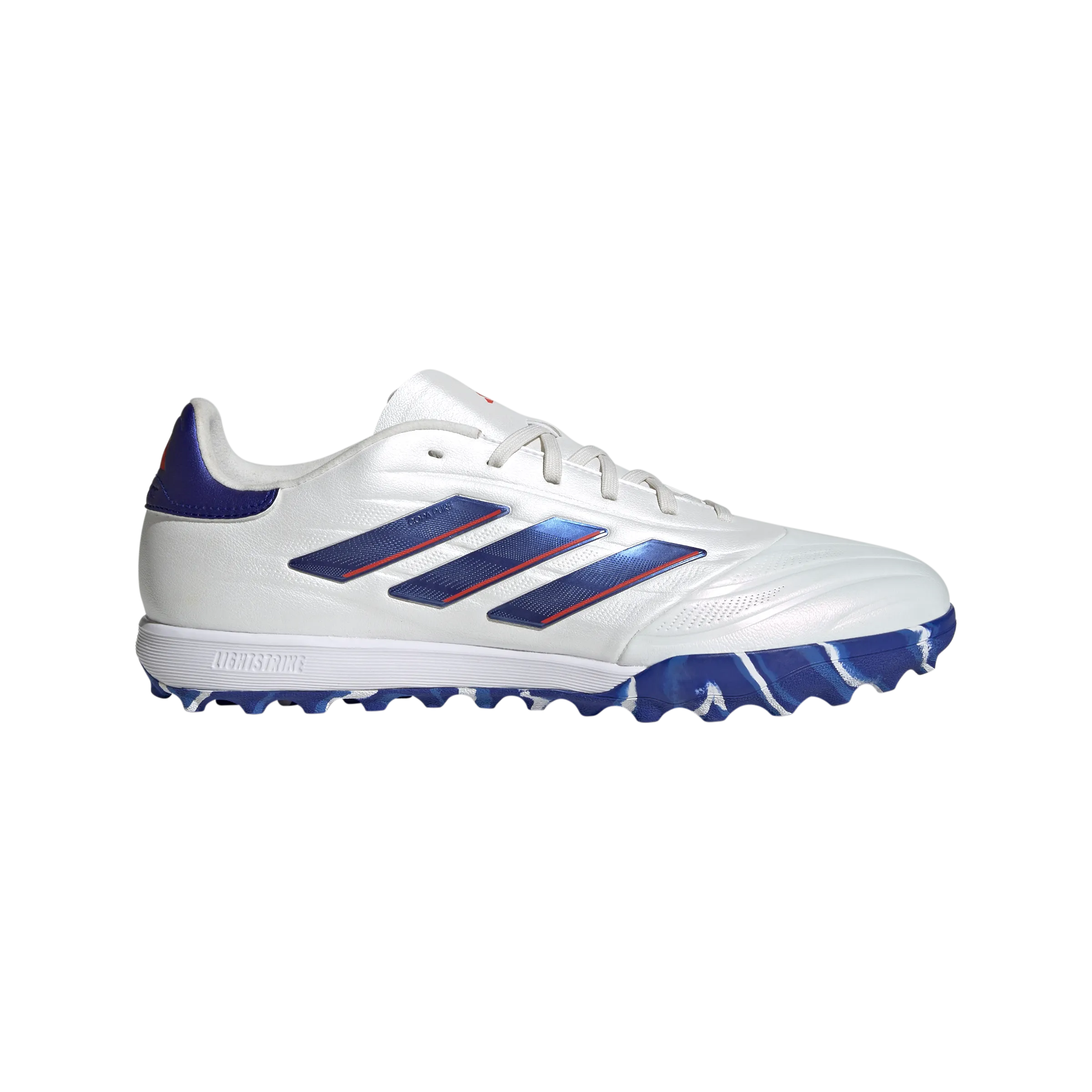 adidas Copa Pure 2 Elite Artificial Turf Soccer Shoes | Cloud White-Lucid Blue-Solar Red | Men's Party kids' shoes Adjustable Straps
