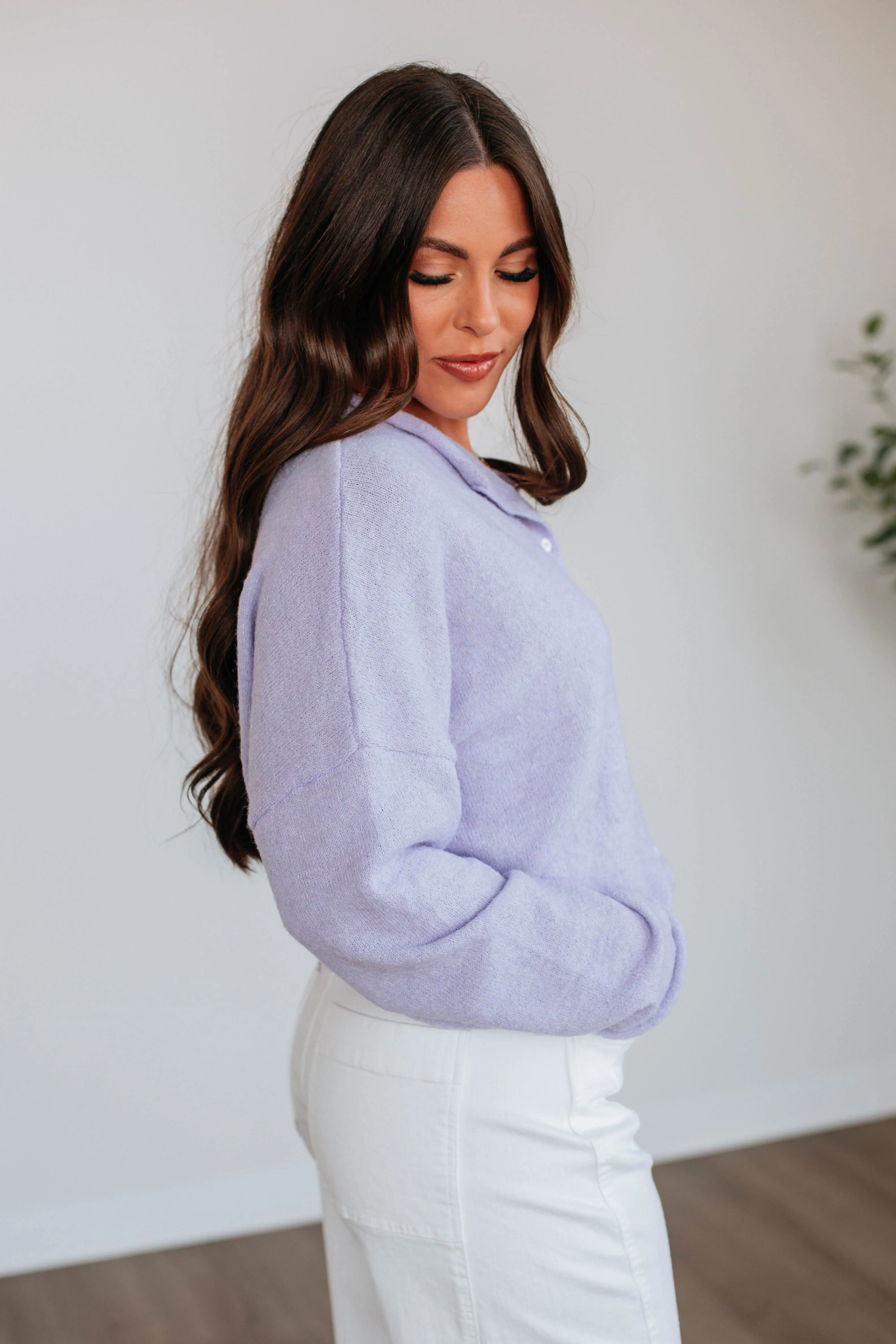 Brooke Cardigan - Lavender Simple Silhouette